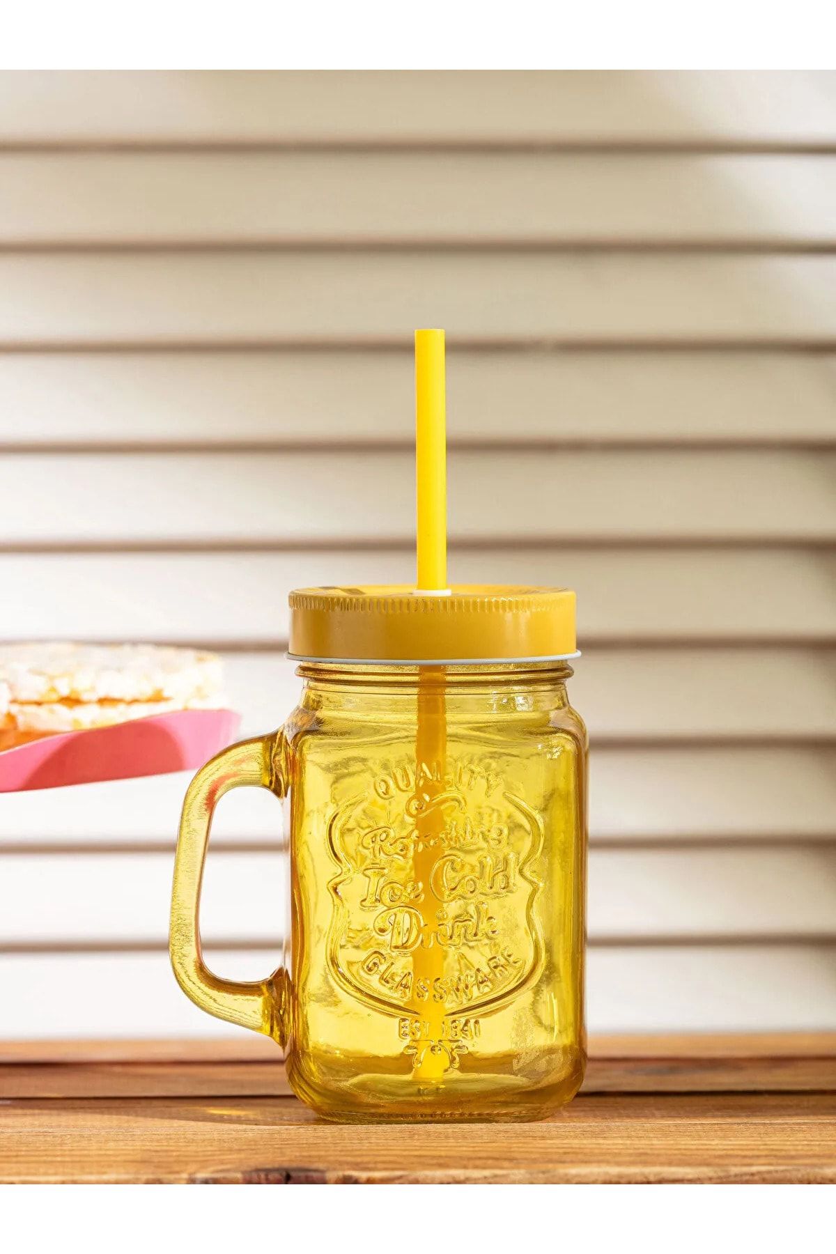 LC Waikiki-LCW HOME Glass Mug with Straw 420 Ml 4