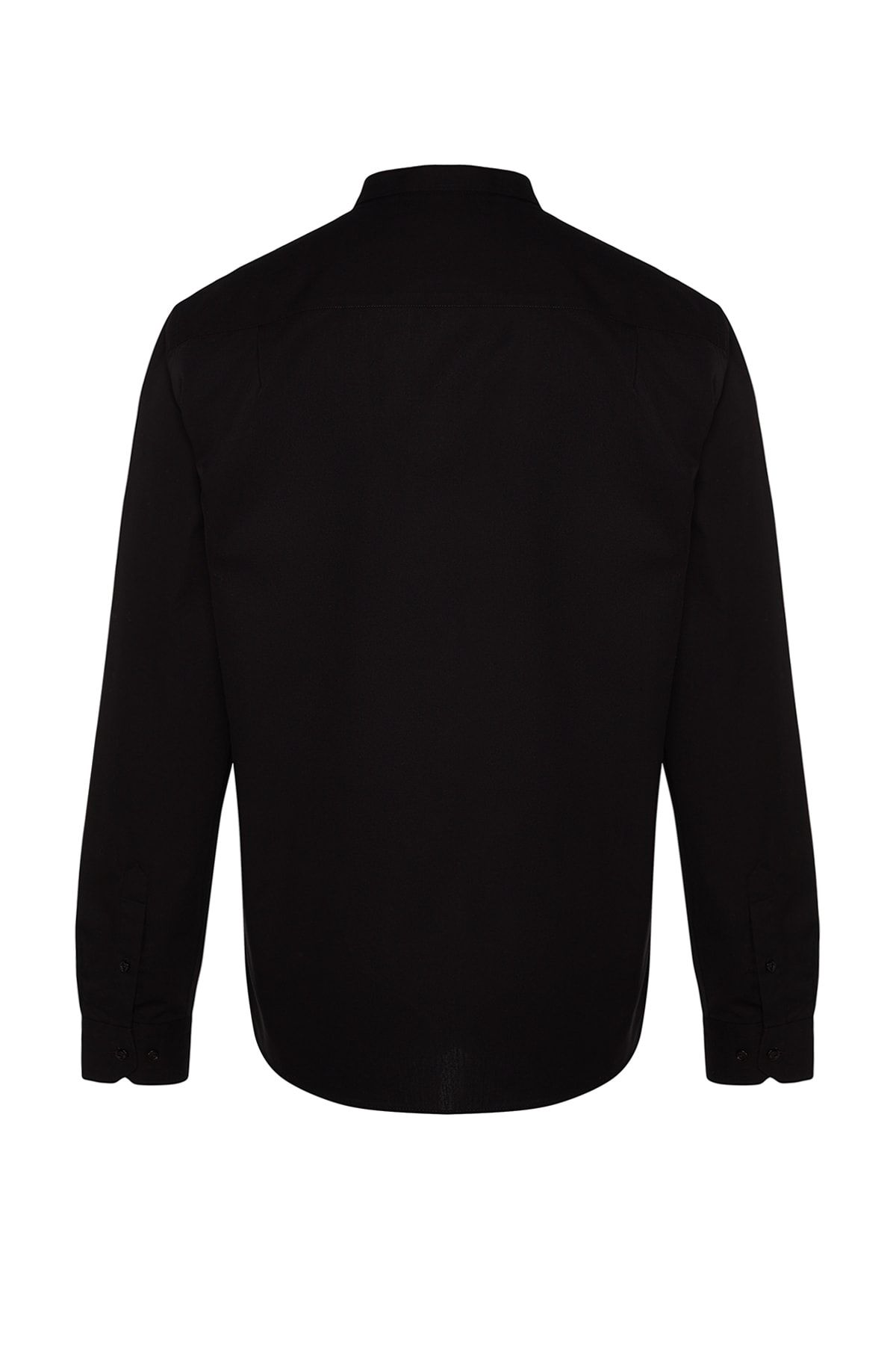 Trendyol Collection-Cămașă neagră cu guler high-end ediție limitată - Regular Fit TMNAW24GO00027 8