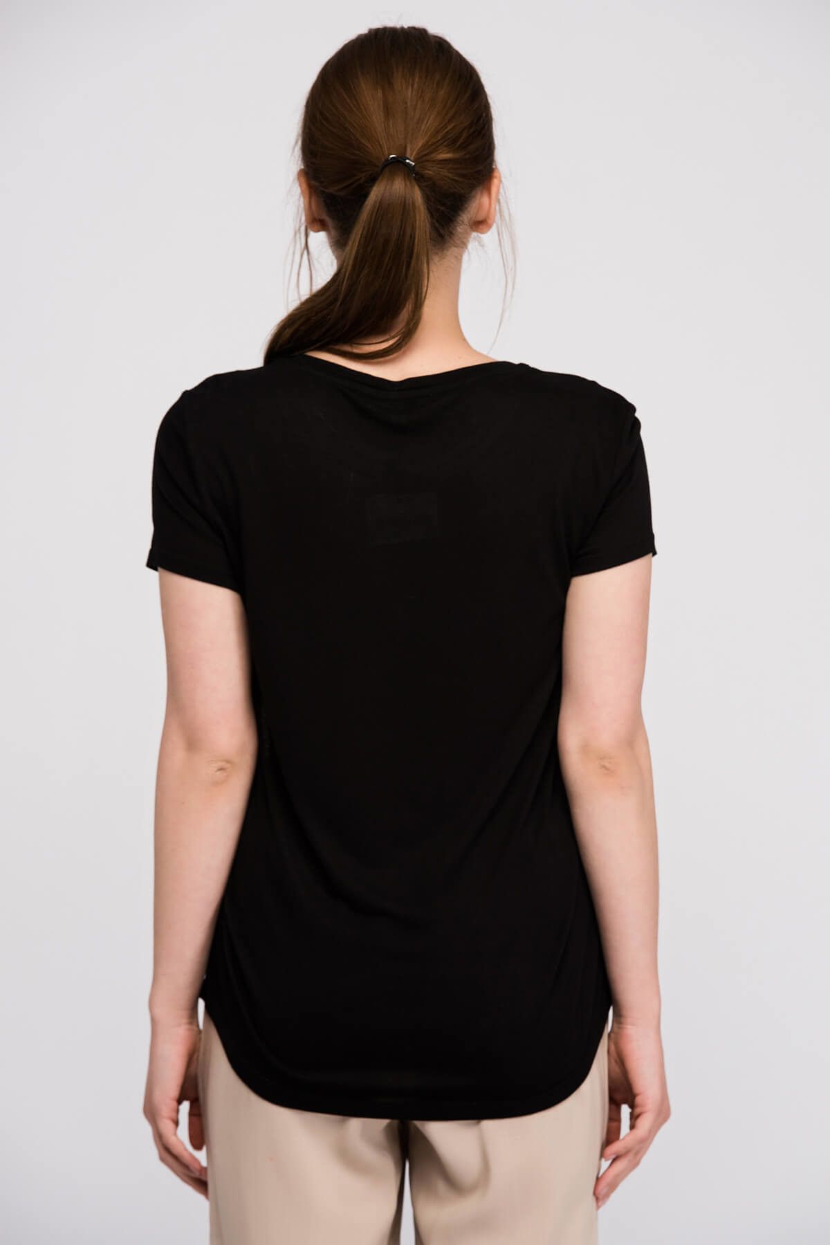 Koton-Tricou negru pentru femei 6YAK16153IK 2