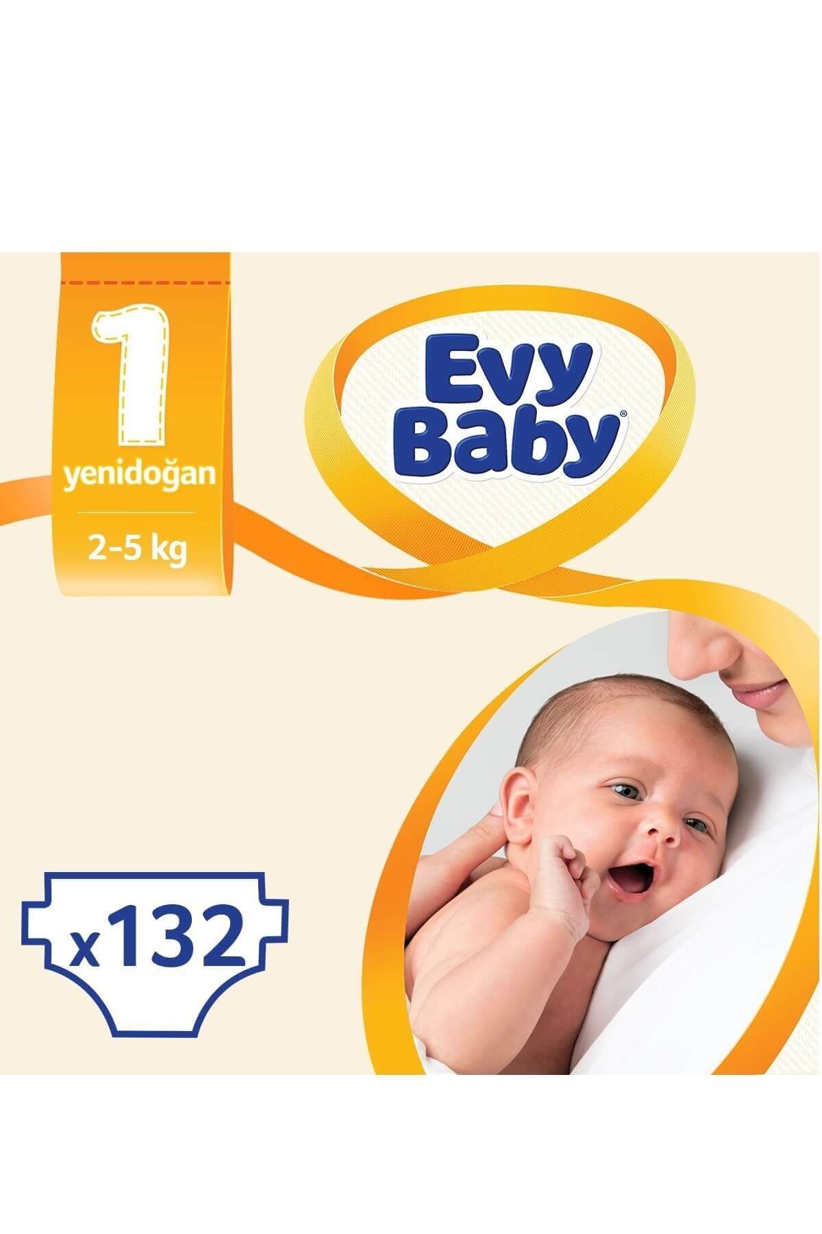 Evy Baby Bebek Bezi Yenidoğan 1 Beden 1 Numara Jumbo 132 Adet