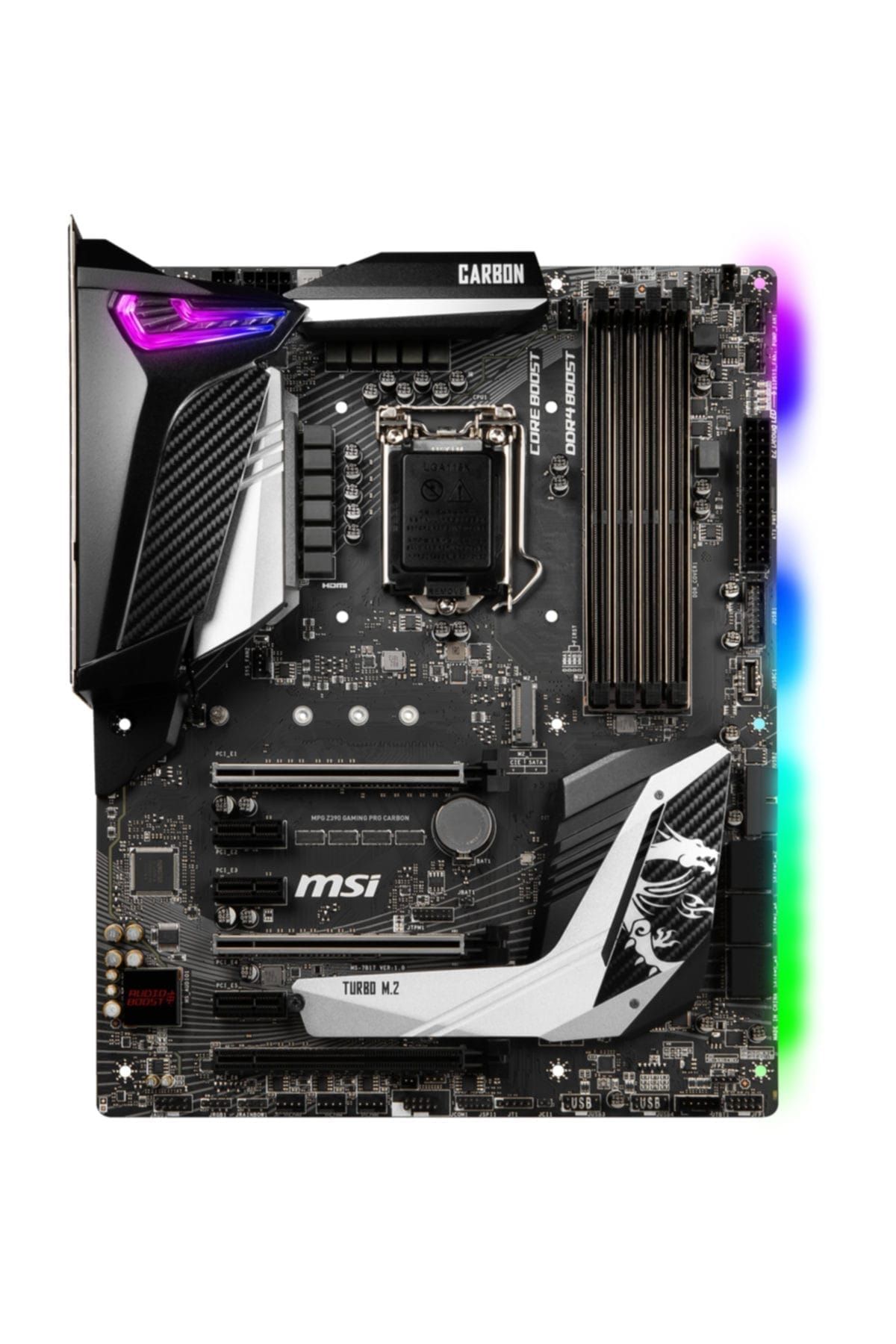 MSI MPG Z390 GAMING PRO CARBON AC SOKET 1151 DDR4 4400 OC HDMI DP M.2