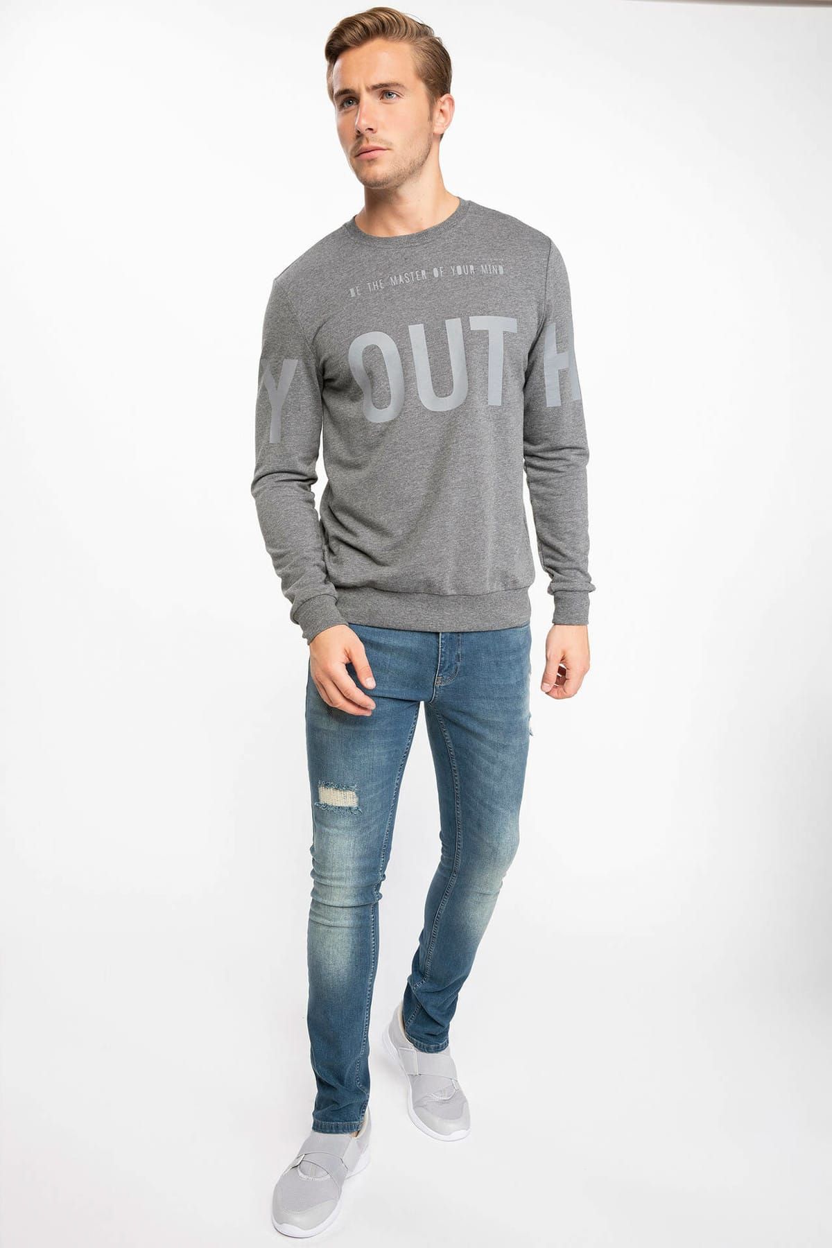 DeFacto-Green Skinny Fit Carlo Denim Trousers - J3911AZ.18AU.NM41 4