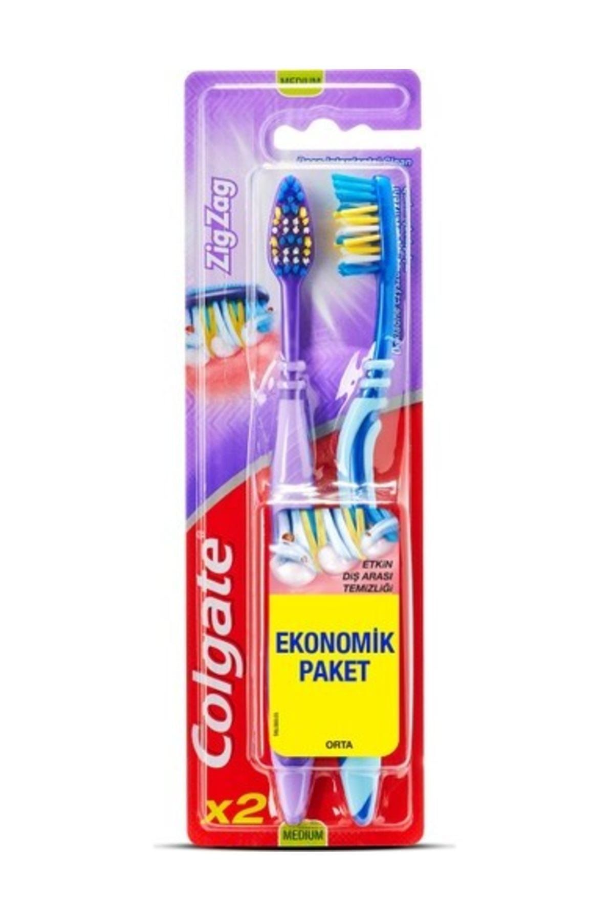 Colgate-Zig Zag Toothbrush Medium 1+1 1