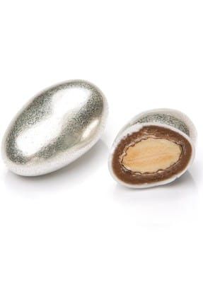 Parlak Gümüş Renkli Çikolata Kaplı Badem Draje (500 gram) 8681158600025