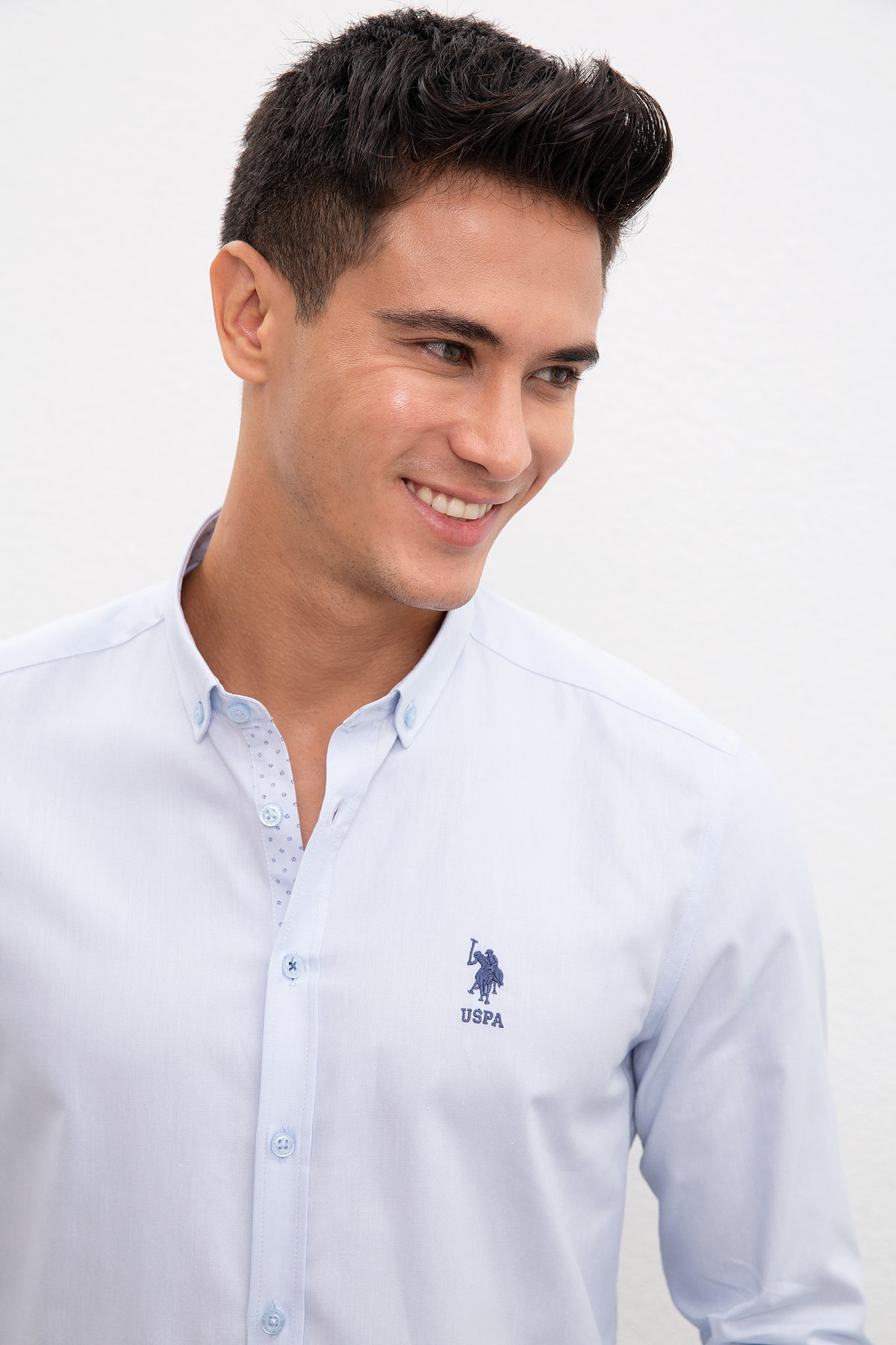 پیراهن مردانه آبی یو اس پولو | G081GL004.000.849503 اورجینال - تصویر 2