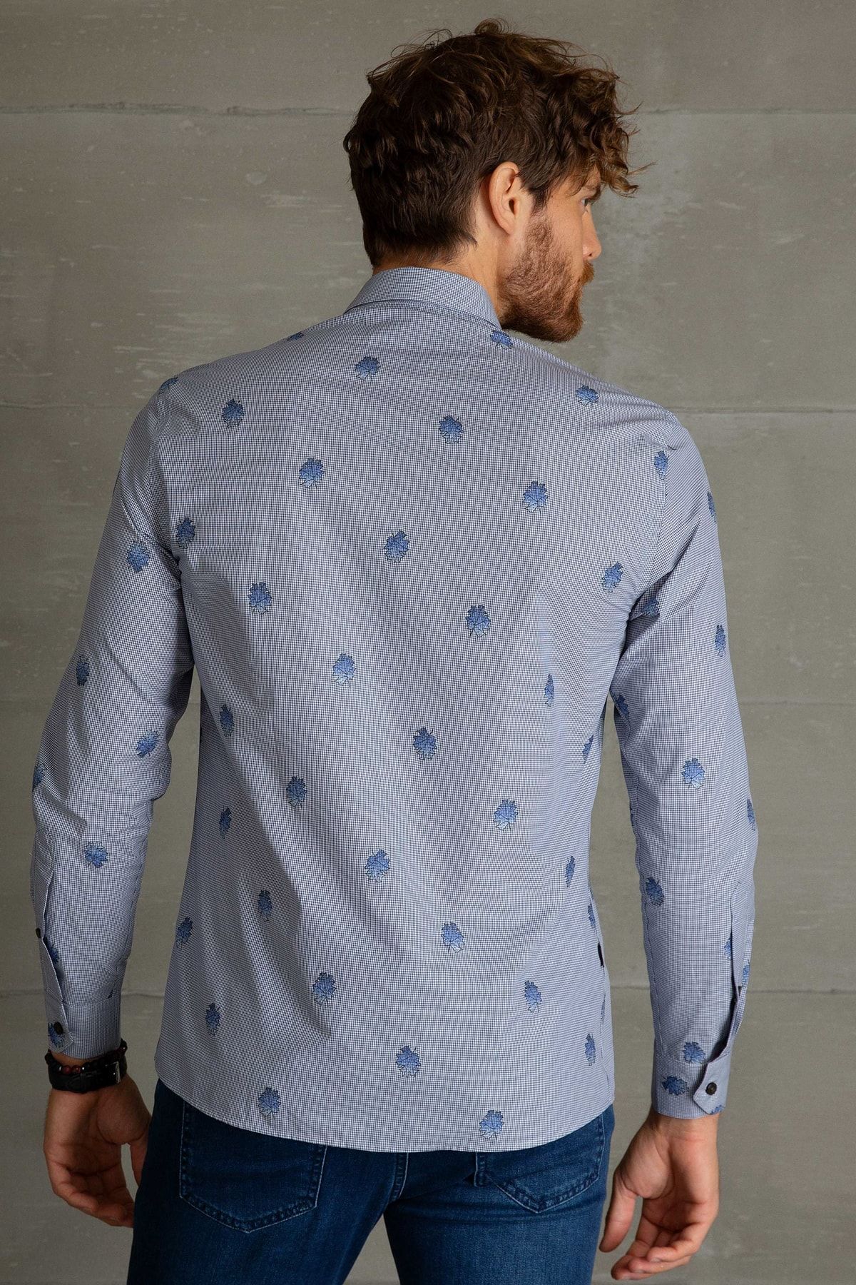Pierre Cardin-Cămașă albastră slim fit - elegantă și confortabilă 3