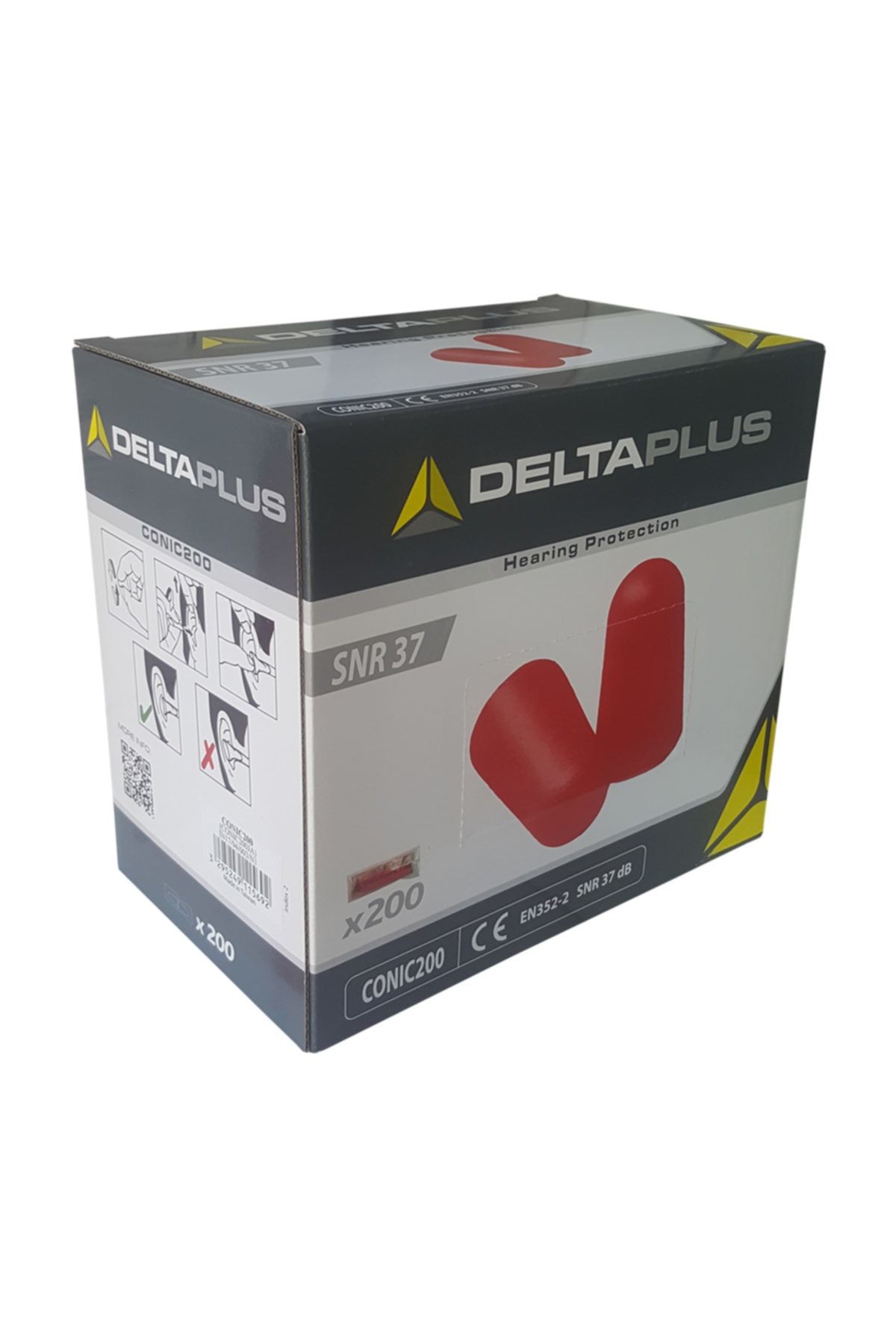 Delta Plus-CONIC200 36DB Polyurethane Ipless Earplugs (Pair Packed) - 30 Pairs 2