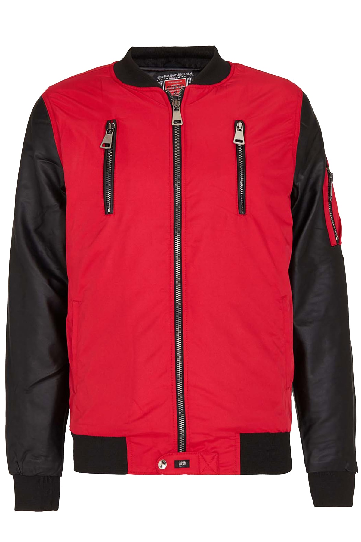 ژاکت مردانه قرمز Cipo&Baxx | CJ175 اورجینال - تصویر 6