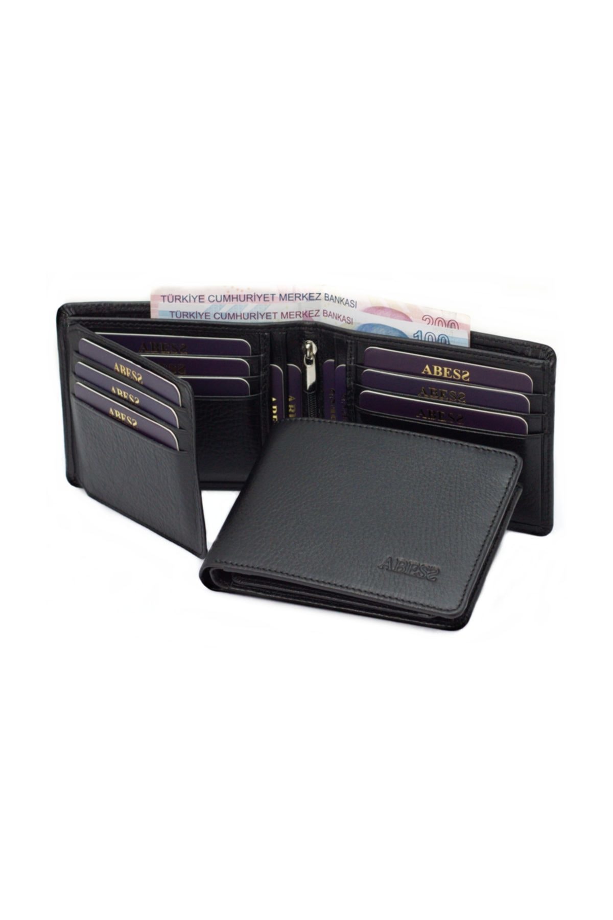 کیف پول مردانه مشکی ABESS | ABS5149 اورجینال - تصویر 3