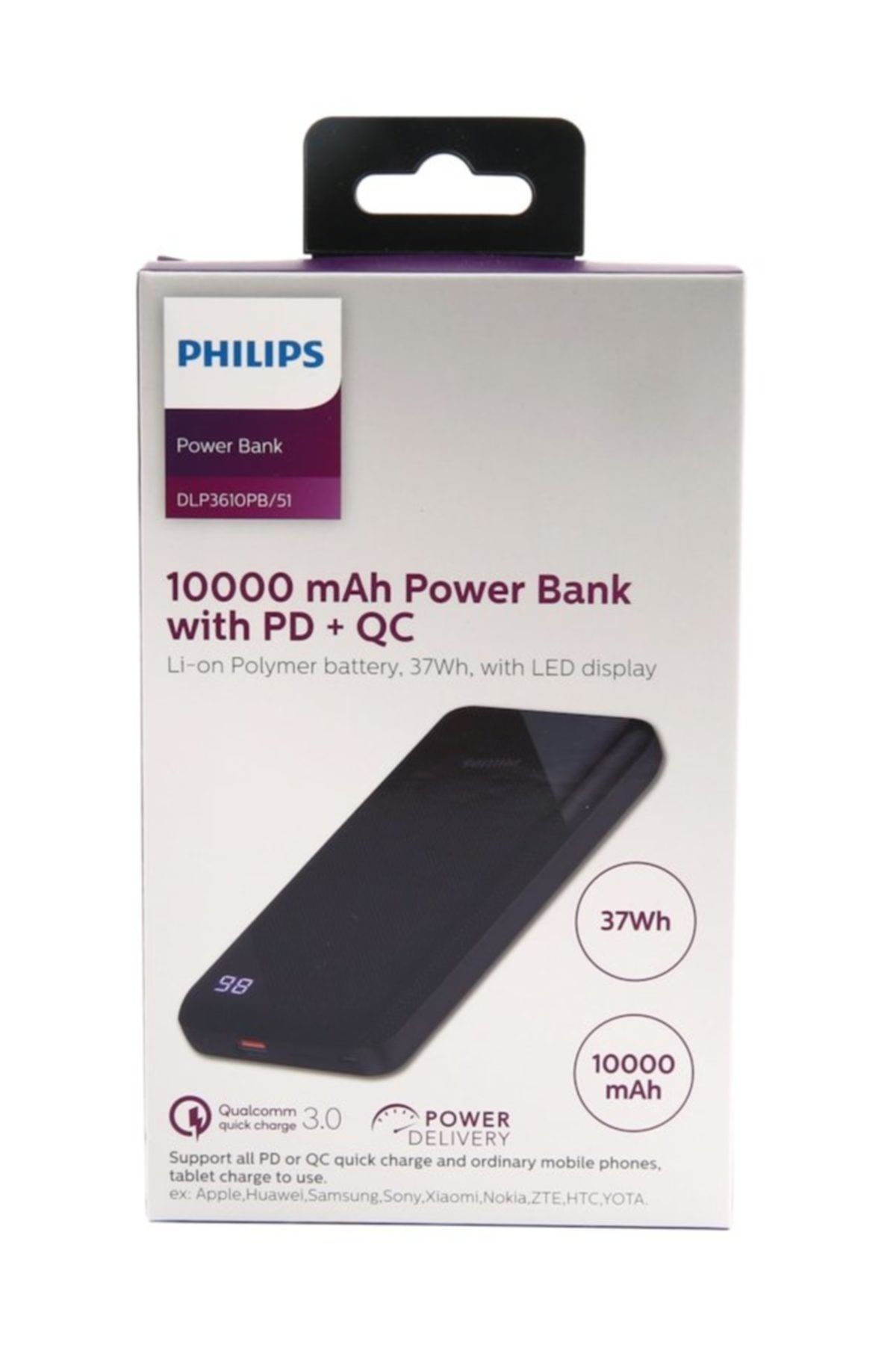 aleti power bank 10 000 mah pd qc