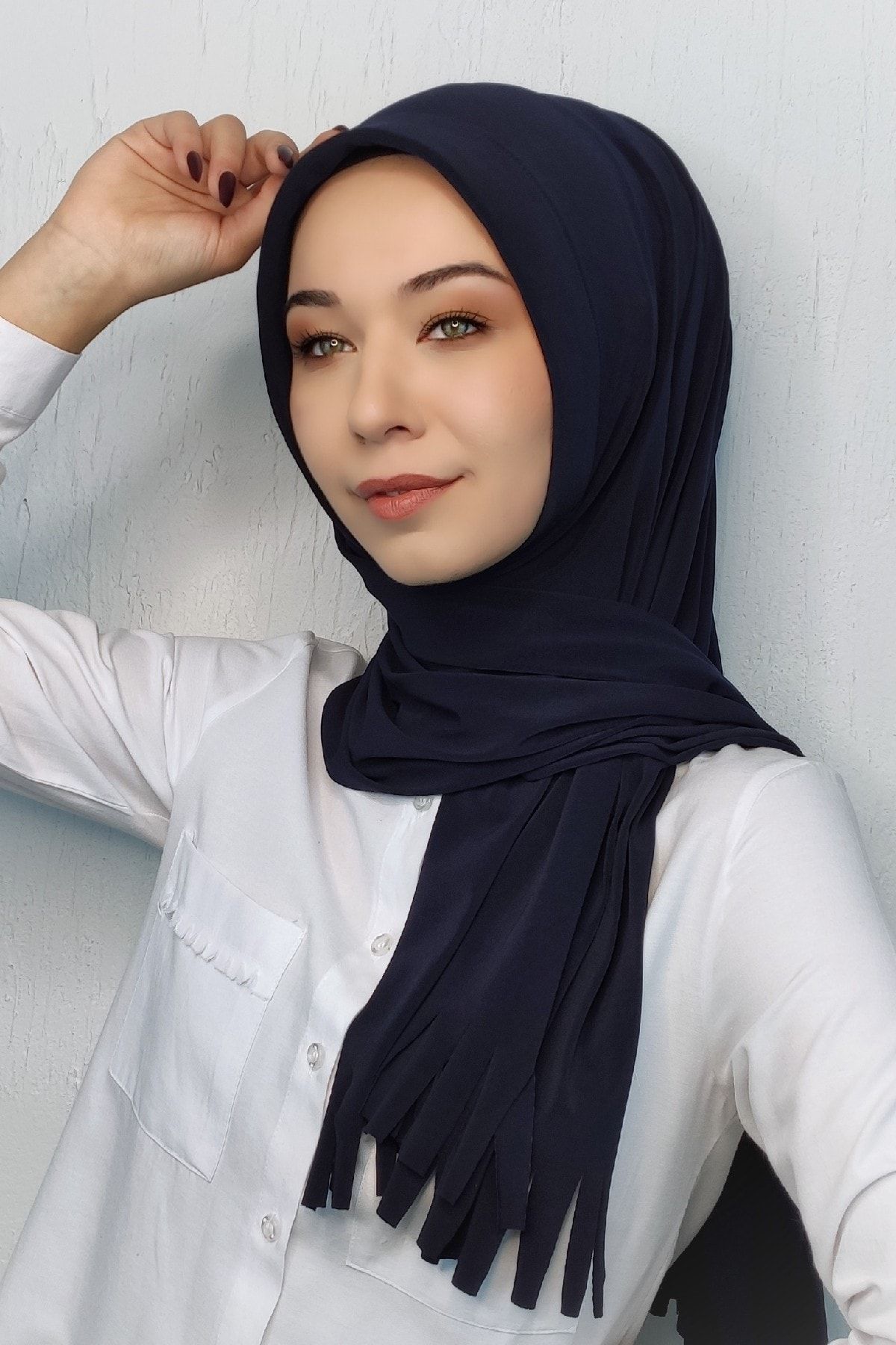 moda bone pratik hazir sal lacivert fiyati yorumlari trendyol