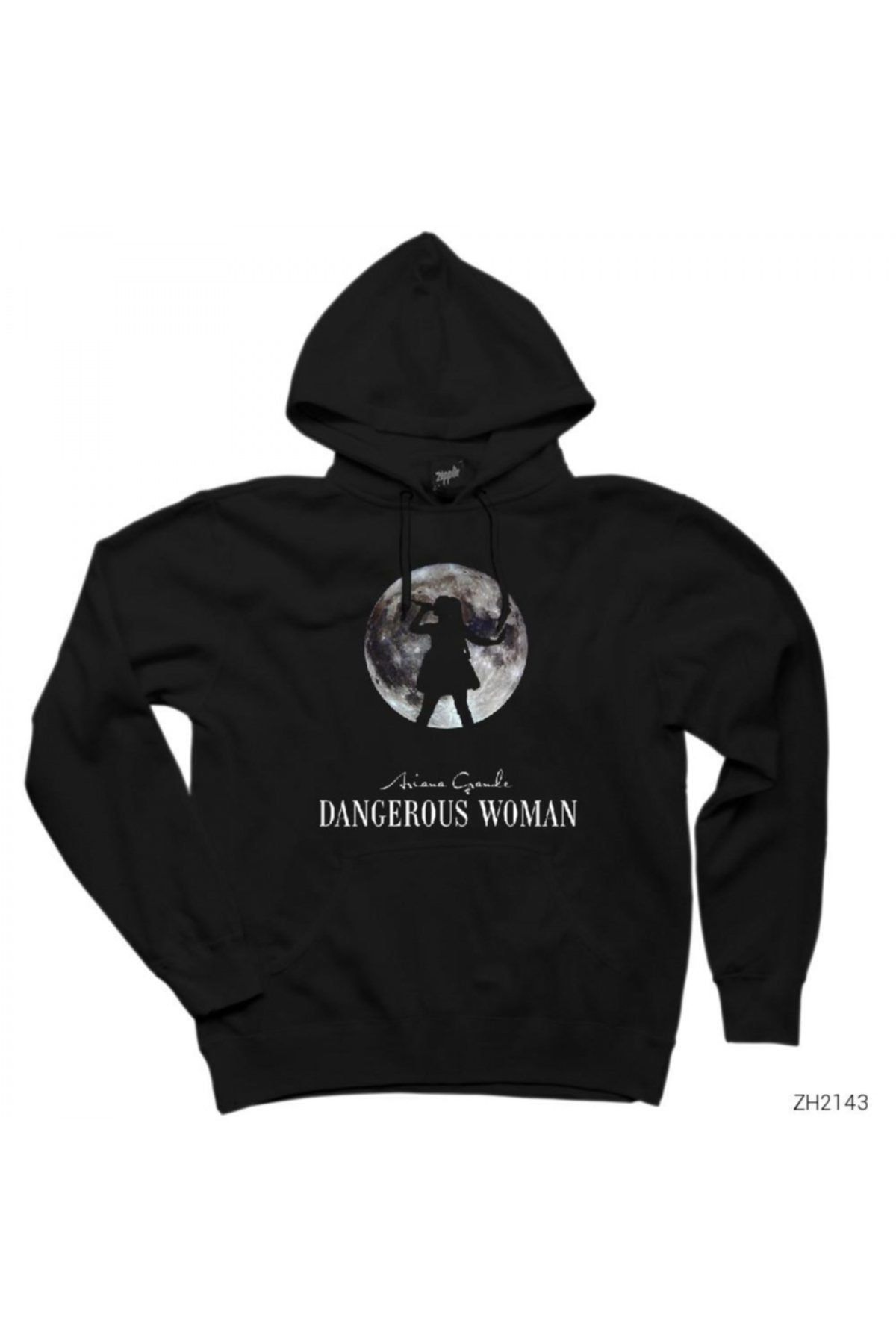 Z zepplin Ariana Grande Moon Black Hooded Sweatshirt Hoodie