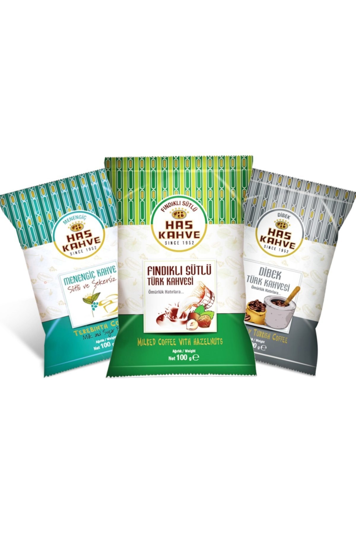 3 X 100 gr (Dibek-Fındıklı-Sütlü Menengiç Kahve)