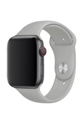 Apple Watch 2 3 4 5 6 Se 38 Mm - 40 Mm Spor Kordon Silikon Kayış Gri S/m Beden HappyCase-Silikon38mm