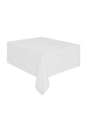 Plastik Beyaz Masa Örtüsü 120x180 cm 3