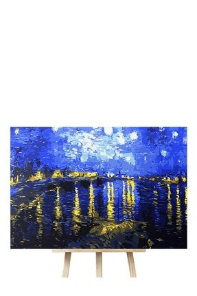 Yıldızlı Gece - Starry Sky - Van Gogh / Sayılarla Boyama Tablo Seti-40*50 cm KY-PBN029-4