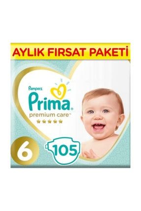 Bebek Bezi Premium Care 6 Beden 105 Adet Aylık Fırsat Paketi PR14422