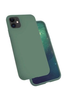 Apple Iphone 11 Içi Kadife Silkon Kılıf Soft Yeşil silk0019