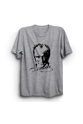 Unisex Mustafa Kemal Atatürk Baskılı T-Shirt TTS6579287