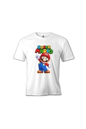 Super Mario - Win Win Beyaz Erkek Tshirt MB-911