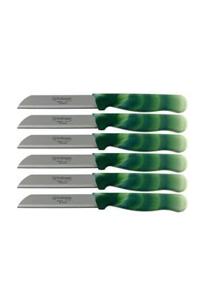 Yeşil Tırtıklı Meyve Sebze Bıçağı 6 Adet 00000333331