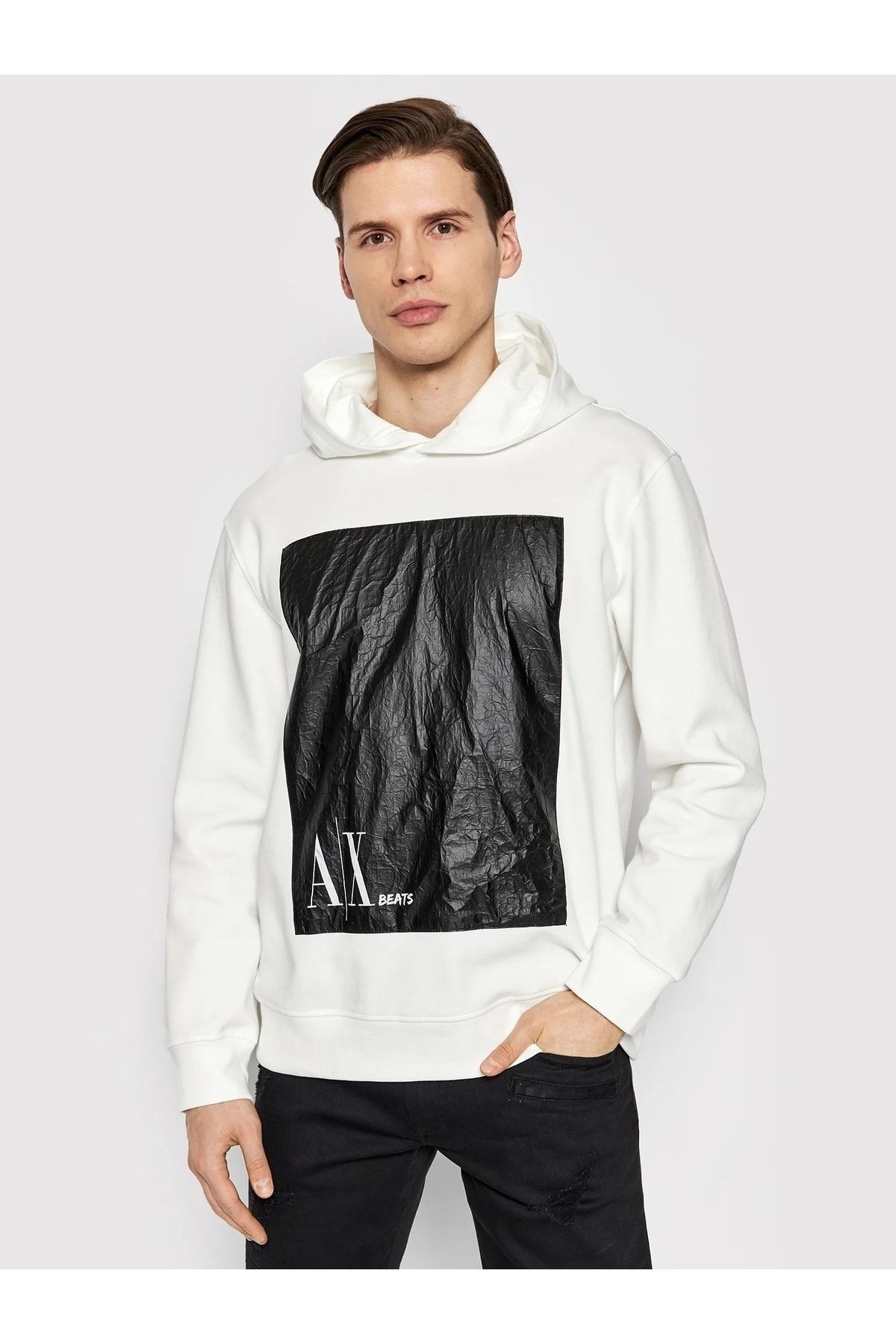 Armani exchange sales hoodie mens