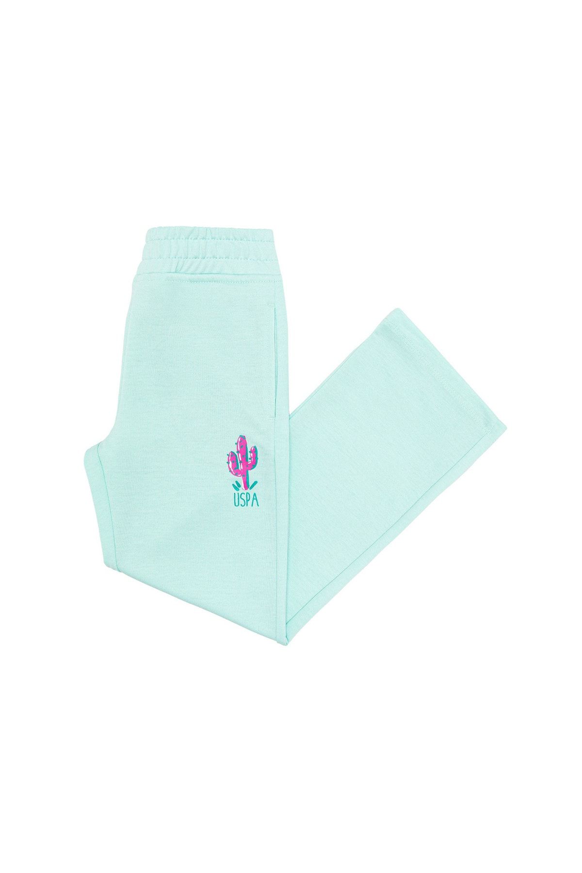 شلوار گرمکن دخترانه سبز گشاد U.S. Polo Assn.