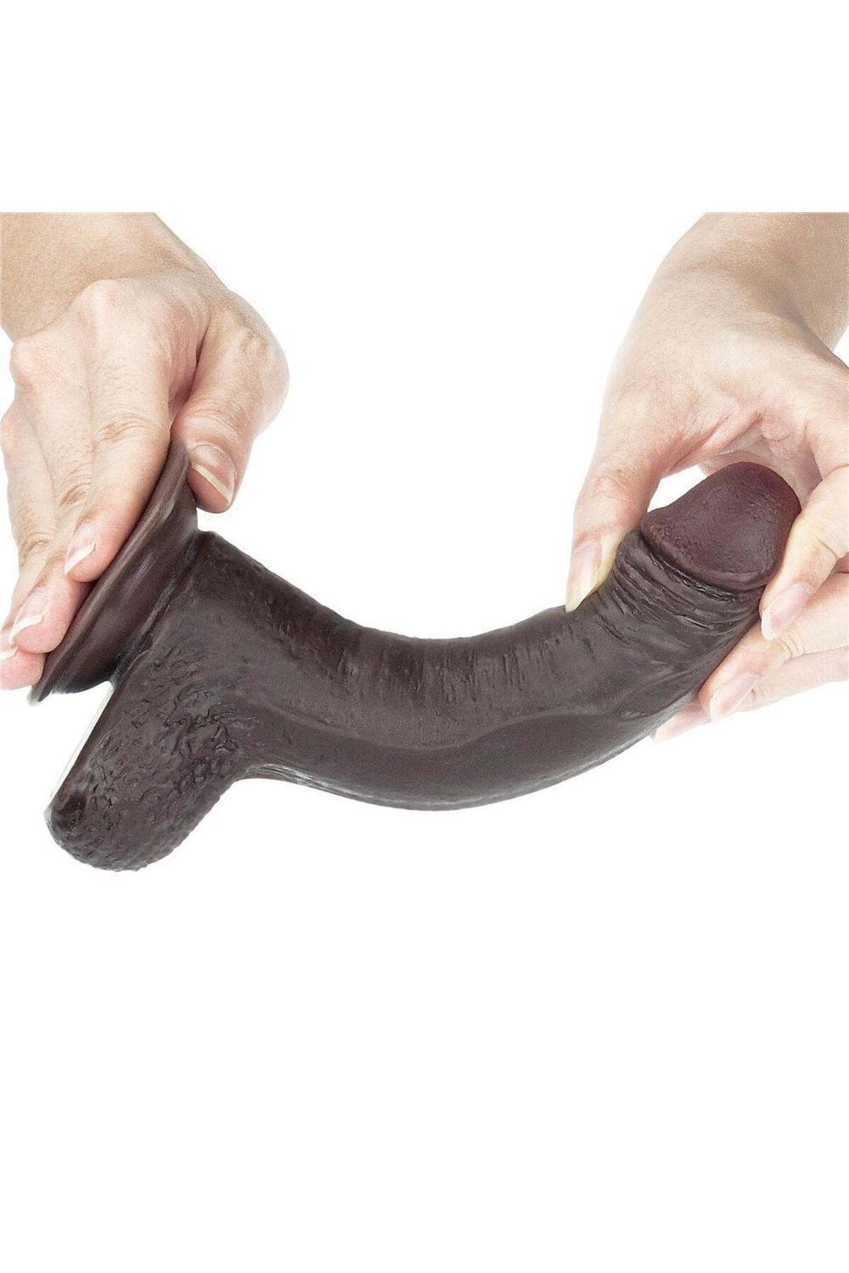 18 CM Hareketli Deri Ultra Yumuşak Çift Katmanlı Realistik Penis 7