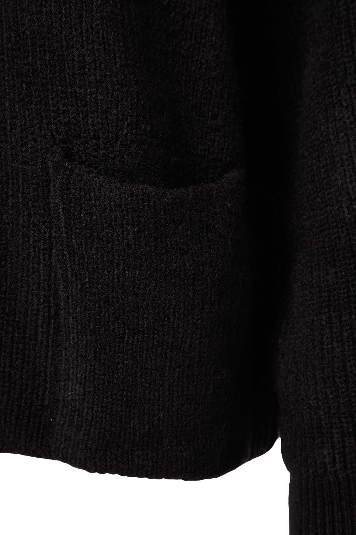 Trendyolmilla  Siyah Geniş Kalıp Yumuşak Dokulu Cep Detaylı Triko Hırka TWOAW24HI00133 - Görsel 7