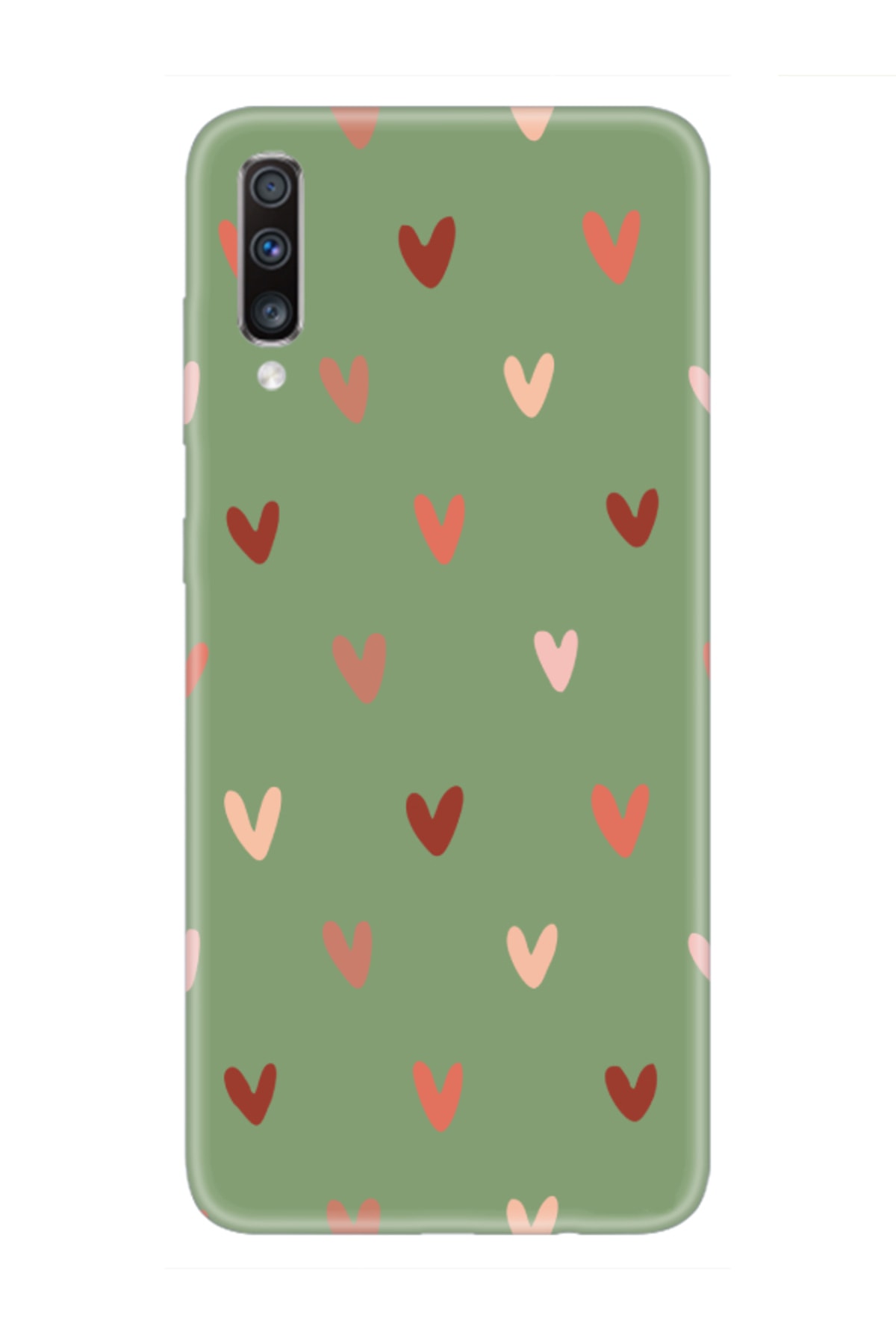 Samsung A70 Heart Pattern Green Phone Case