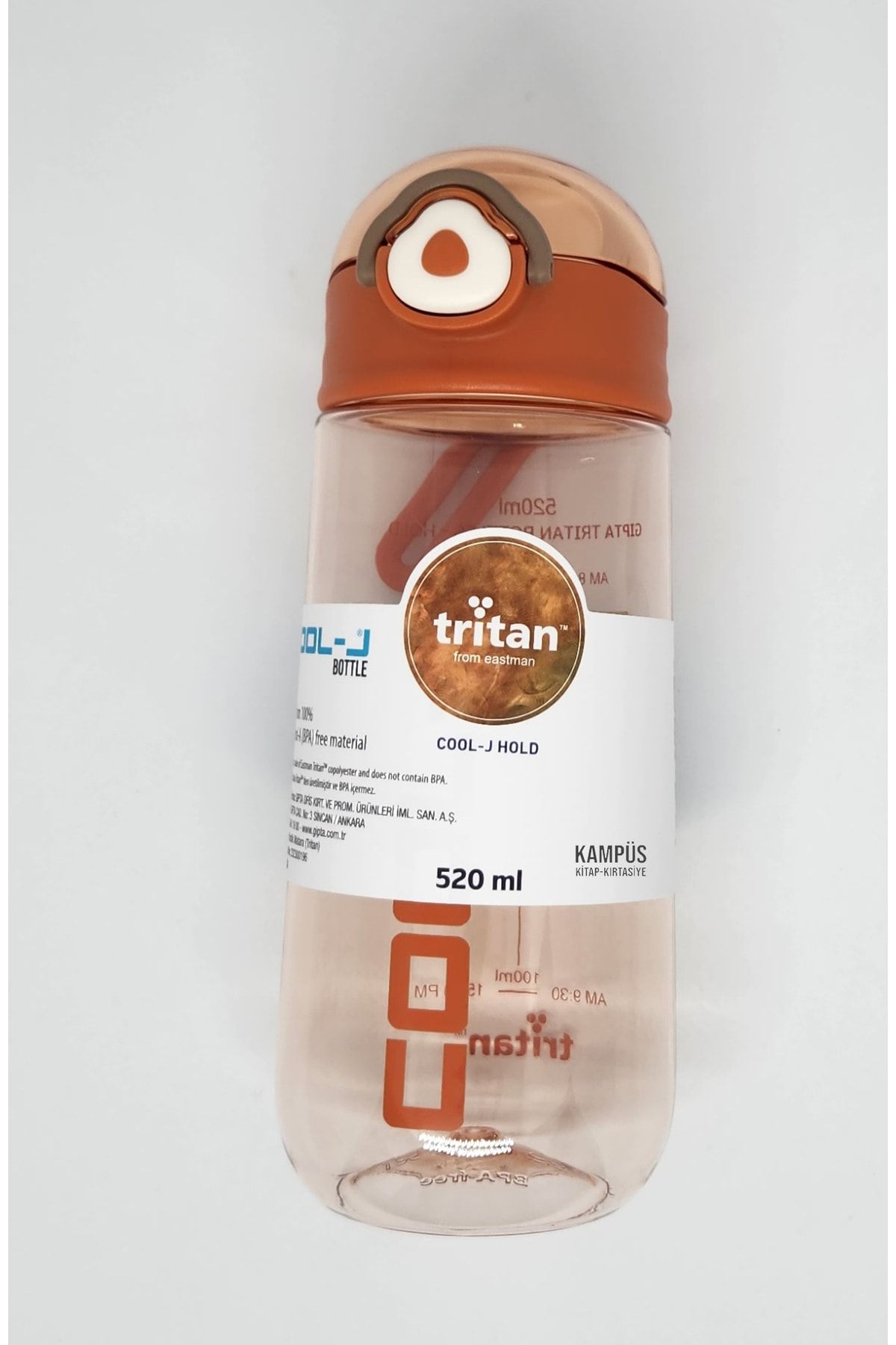Gıpta-Cool-J Hold 520ml Brown Hanging Lockable Tritan K7553 Flask 4