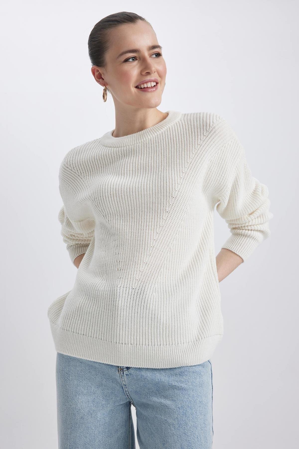 بافت زنانه دفاکتو | H6905AZ23WN Defacto - Image 3