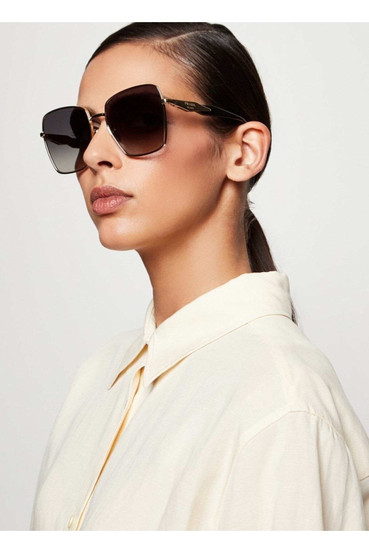 Prada Sunglasses Pink Rectangle Trendyol