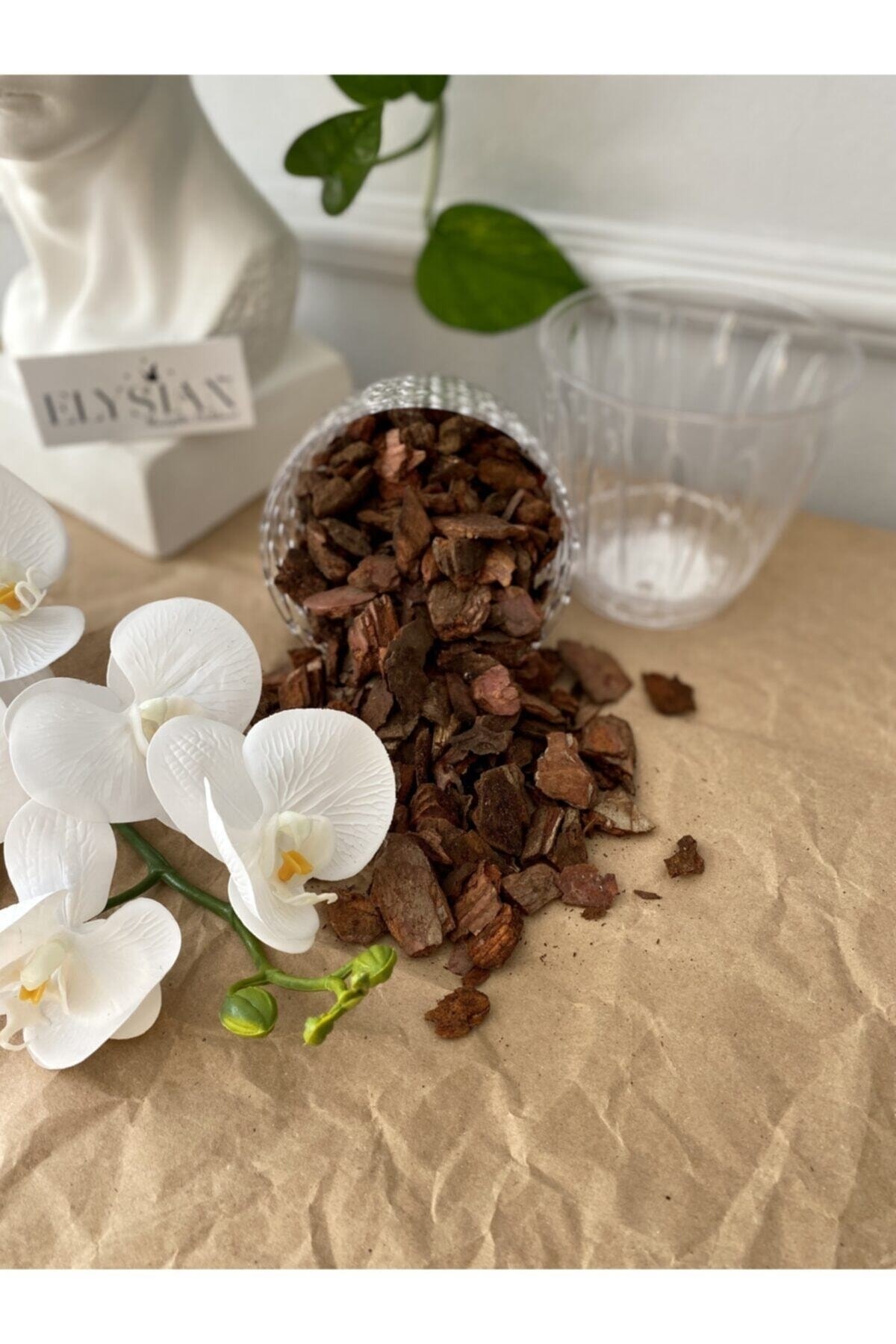 Elysian Orkide Toprağı Vitaminli Doğal Çam Kabuğu 3 Litre Besleyici Düzenleyici Toprak