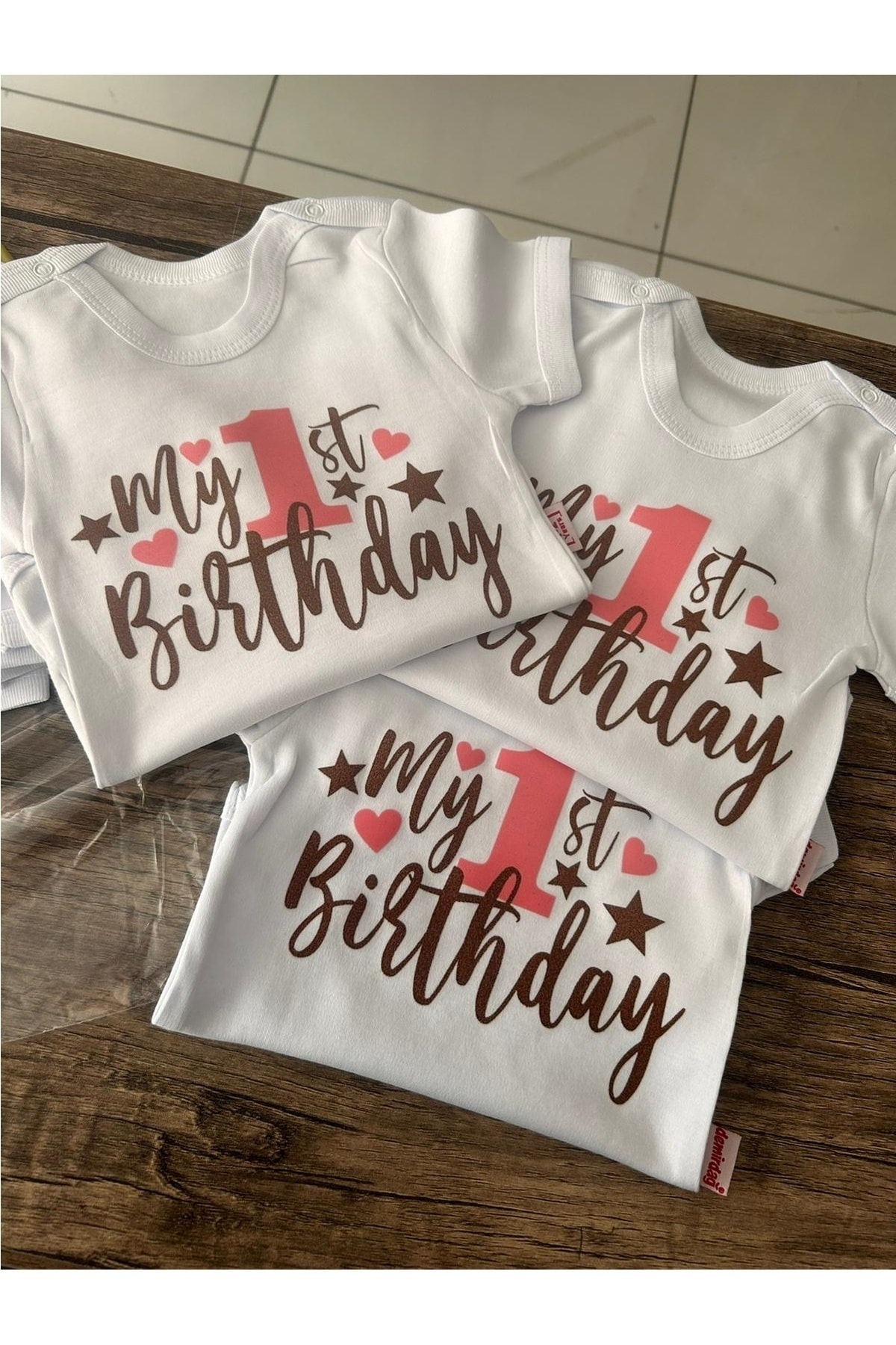 bba new trend Doğum Günü 1 Yaş Tütü Etek Kız Bebek Tütü Etek Ve 1 Yaş Logolu  takım fotoğrafı 3 (önizleme)