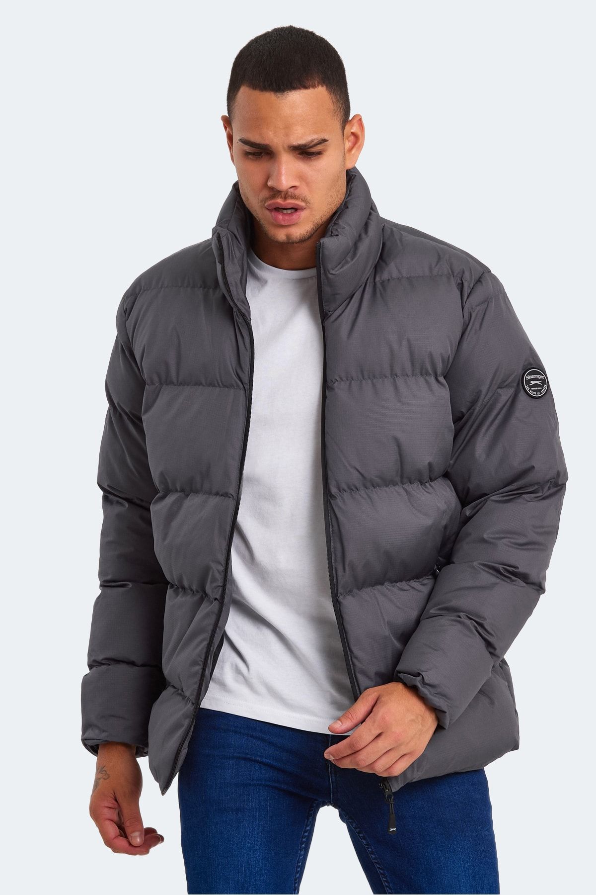 Slazenger HAMA Men s Coat Dark Gray Trendyol