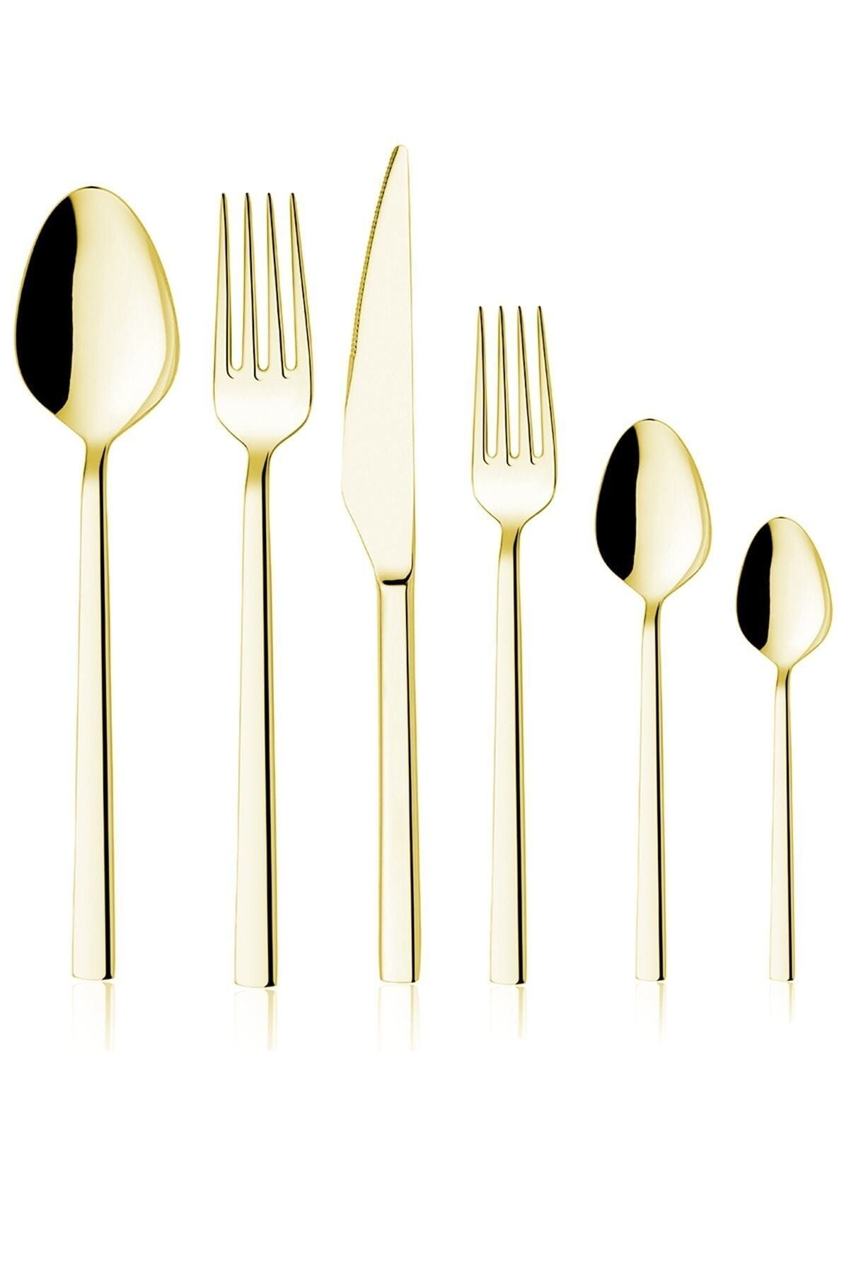 Homerest 36 Pieces Special Gold Series Cutlery Set, Gold Color Special  Occasions Cutlery Set for 6 Persons