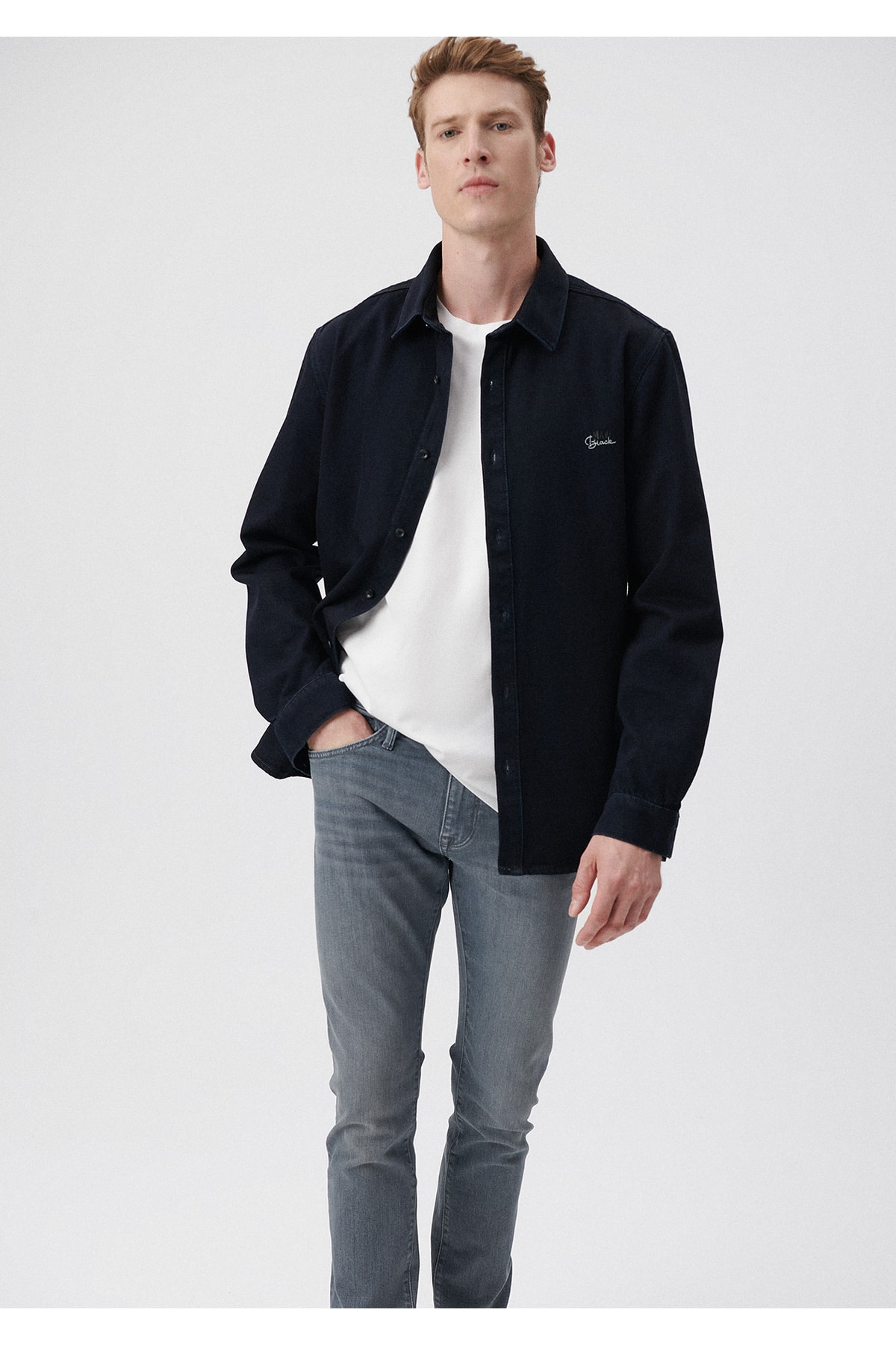 پیراهن مردانه ماوی 210496 - Image 2