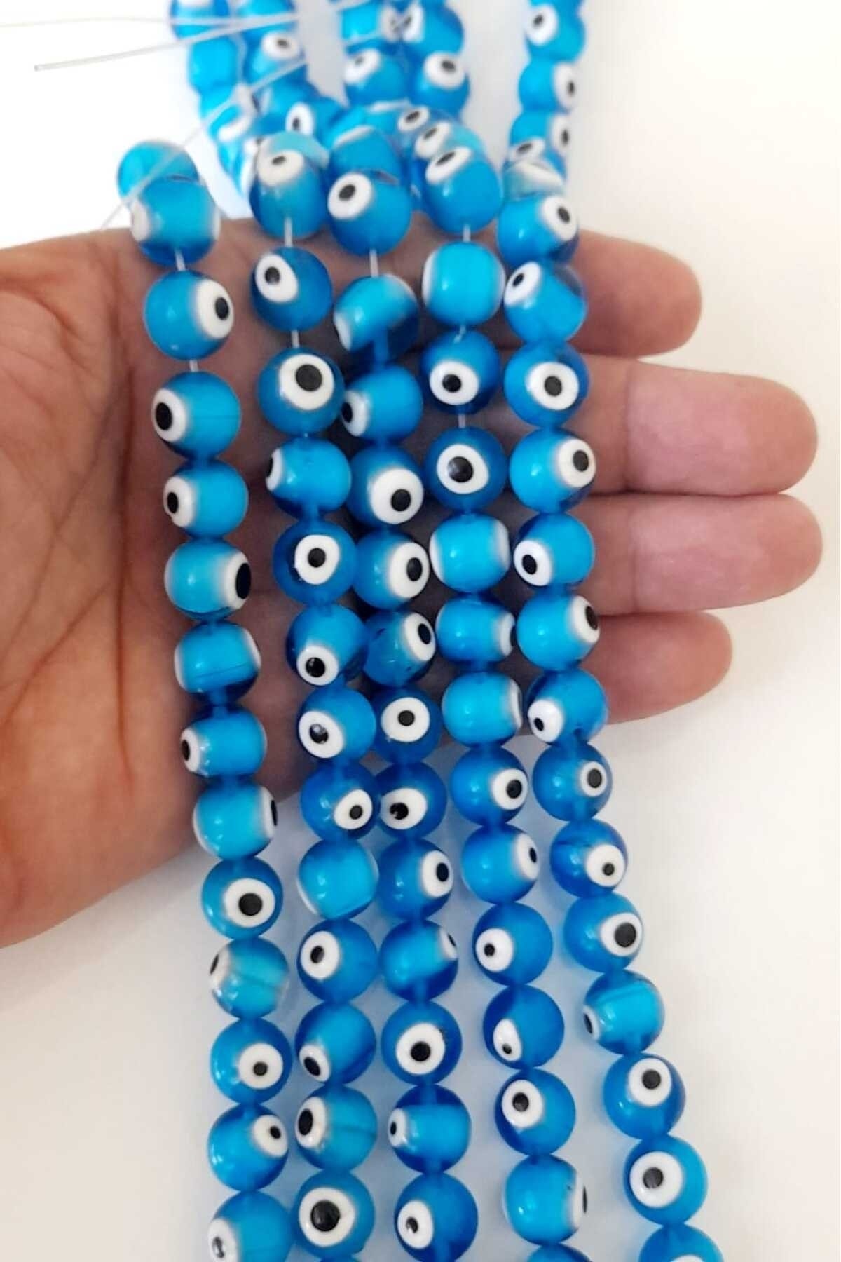 Blue Eye Glass Evil Eye Beads Array Glass Evil Eye Jewelry Beads 1 Cm 1 Array 30 Pieces