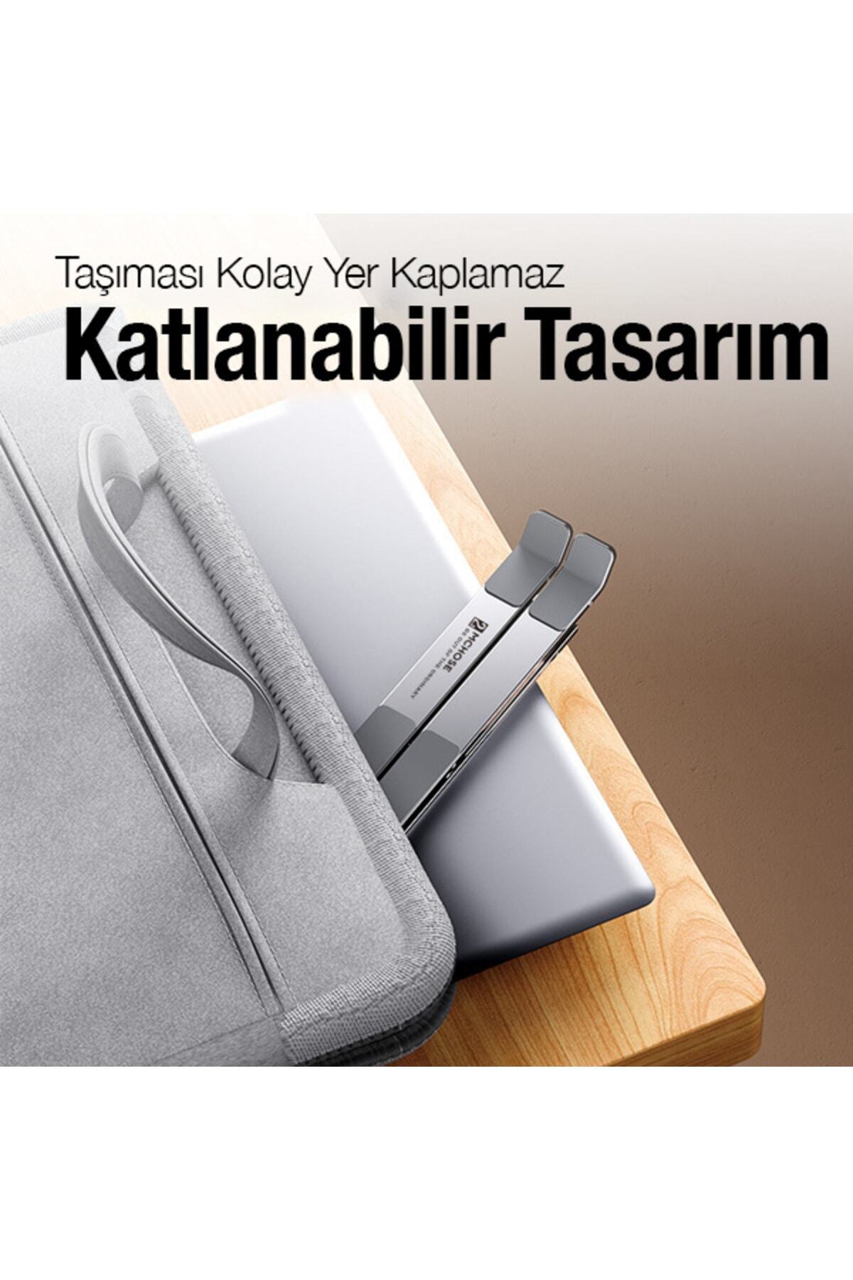 MC N3-2 Katlanabilir Metal Masaüstü Laptop Standı GRİ 3