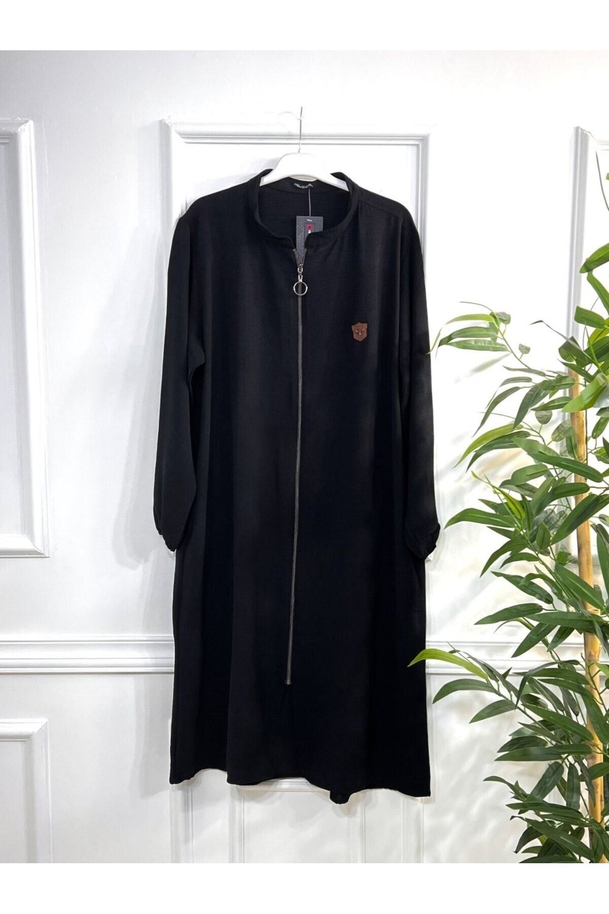 Aşkı Endam Șapcă Ayrobin Cu Guler Ridicat Işıl - Neagră Femeie - 5XL