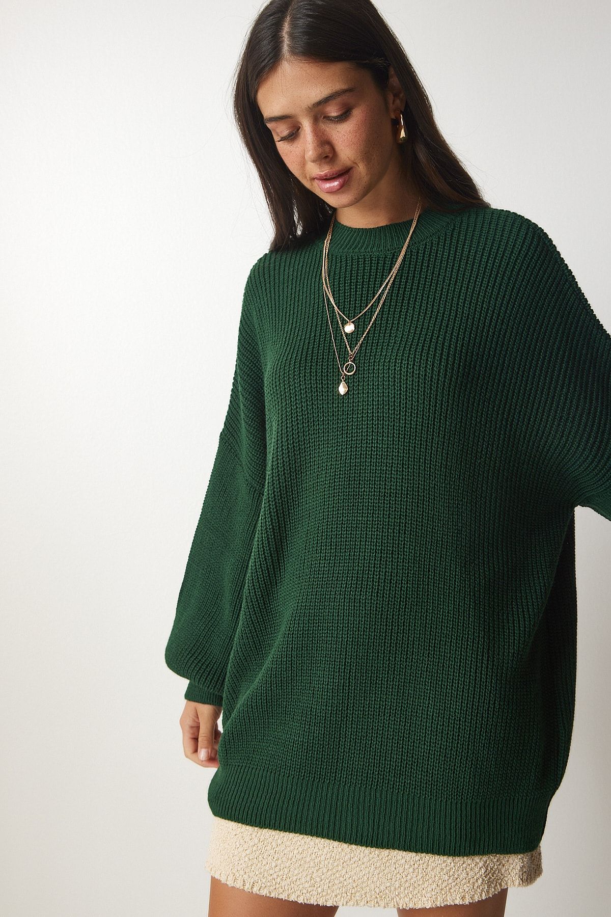 Dark green oversized sweater online