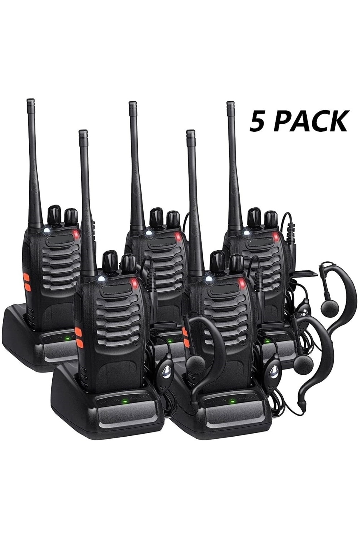 Axe Tools 5 Adet Satış Pazarlama Mağaza Depo Haberleşme Telsiz Seti Kulaklıklı El Telsizi