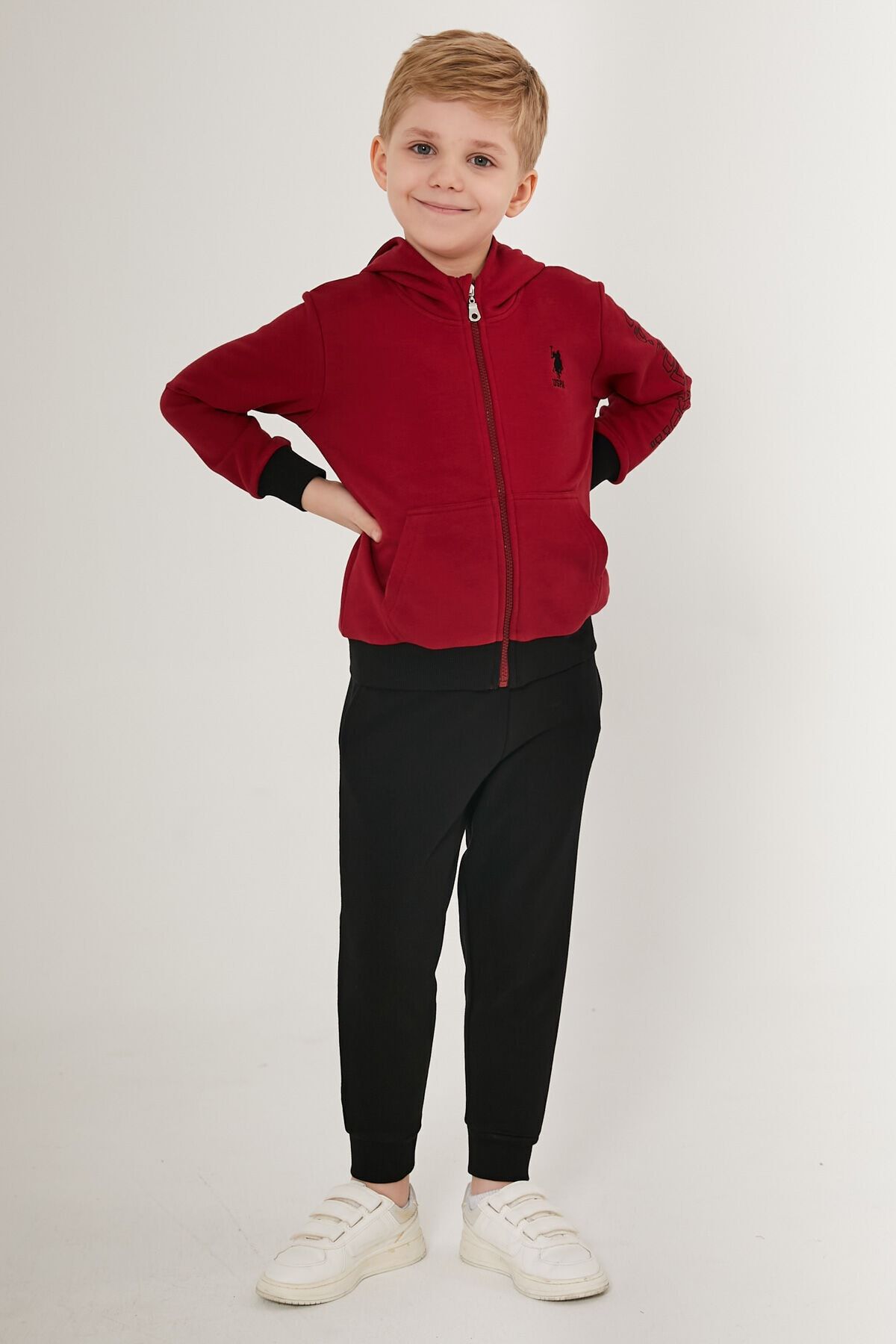 Burgundy polo sweat suit outlet