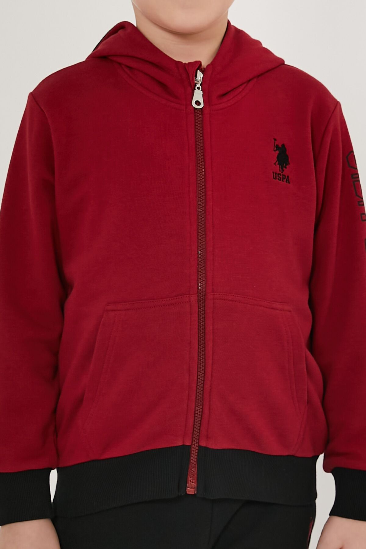 Polo Sweatsuit set Burgundy Trendyol