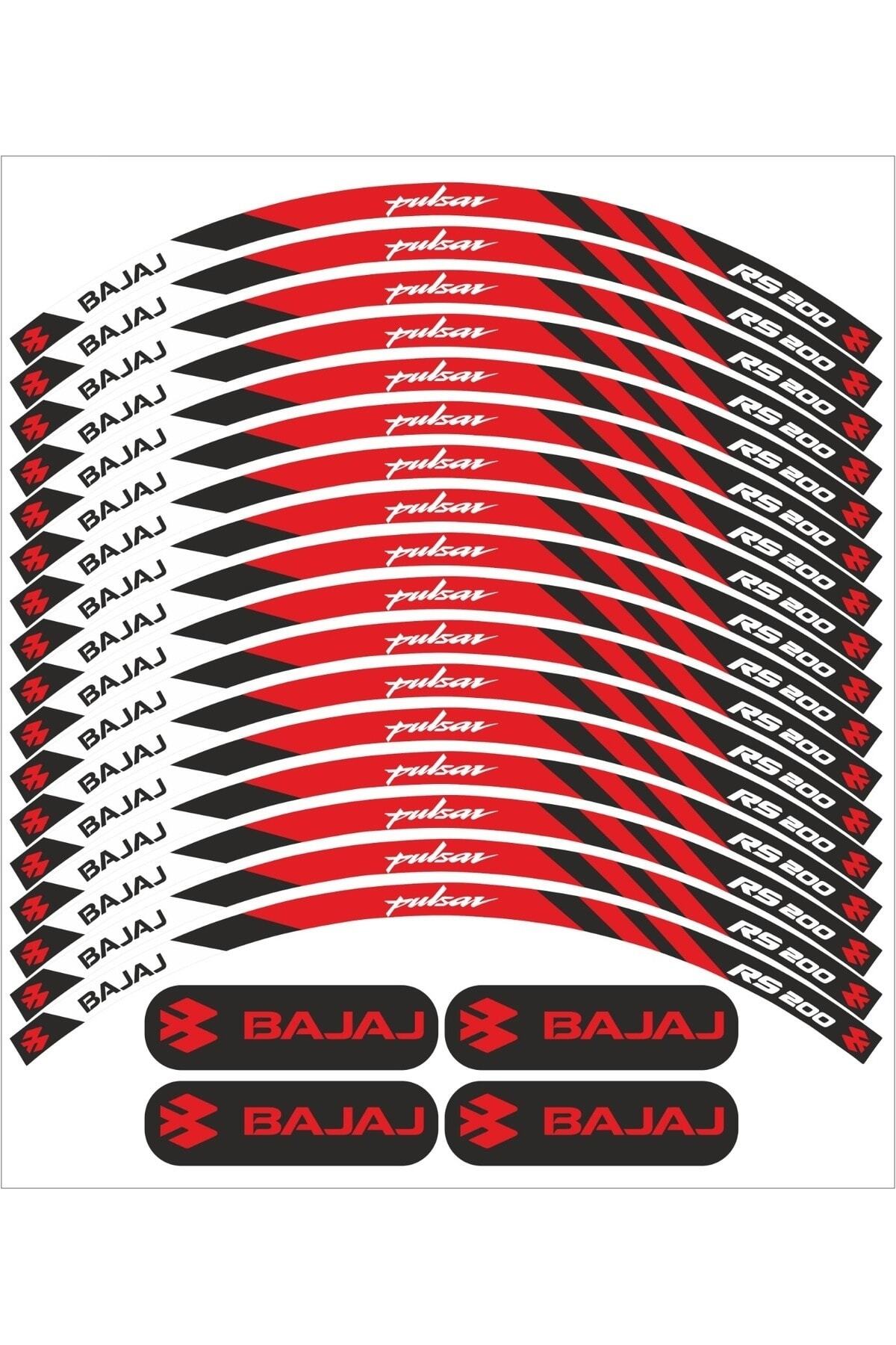 MOTOSEPETİM PULSAR RS200 JANT ŞERİDİ KIRMIZI SİYAH