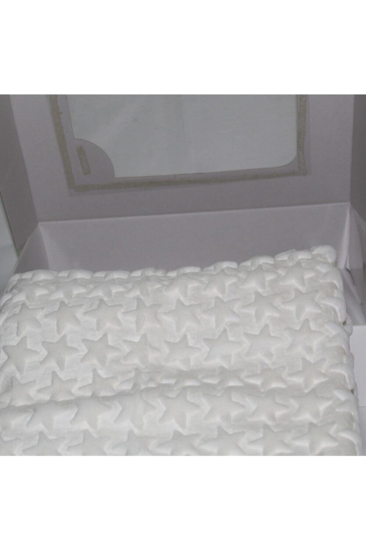 GOLDEN SPRING-Baby Star Patterned Embossed Plush Blanket 3