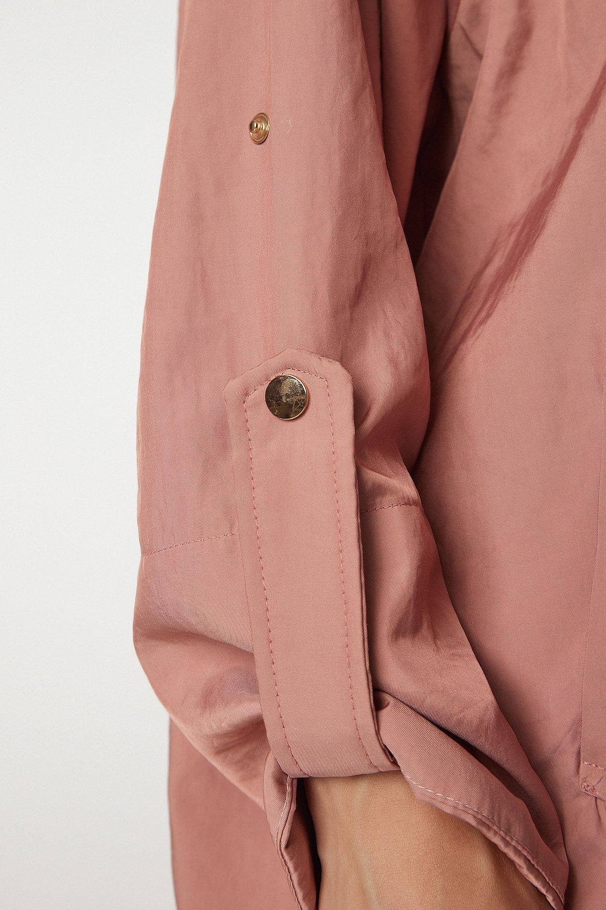 Dark pink top trench coat
