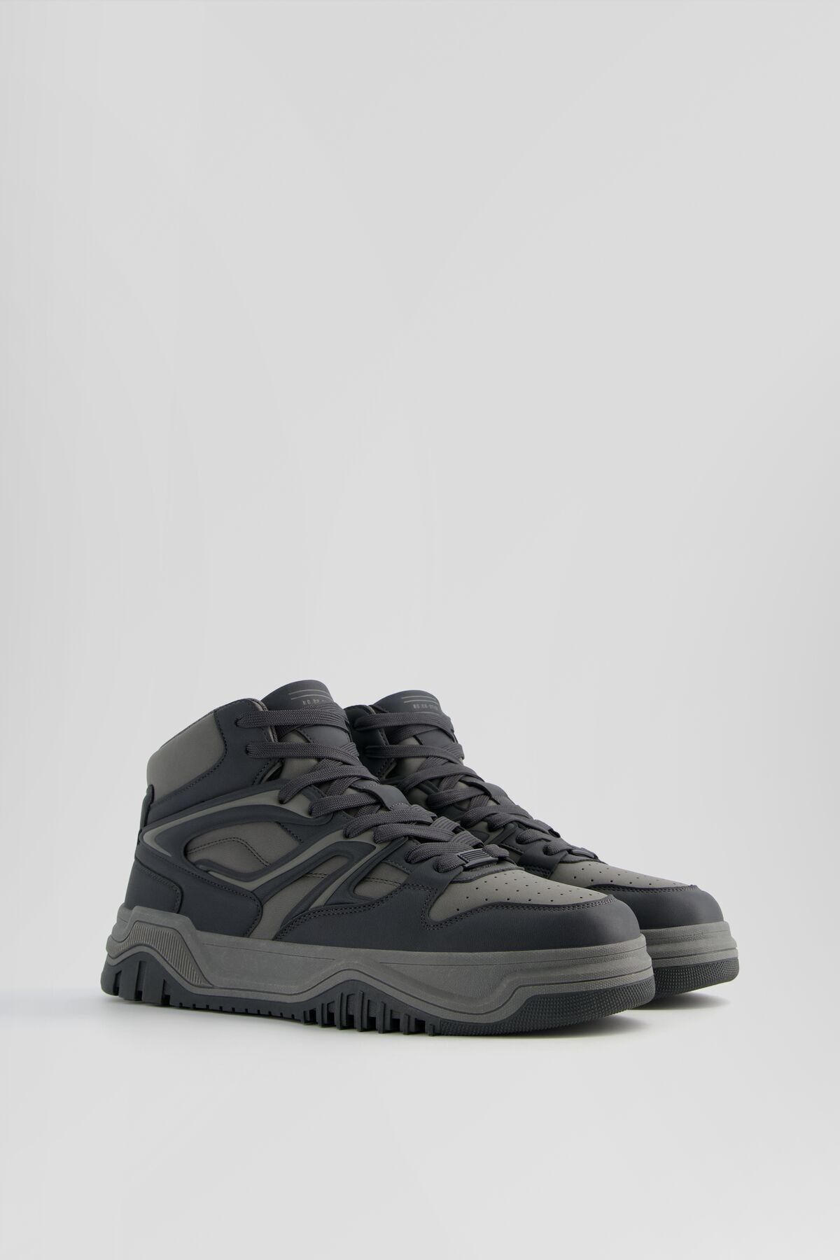 Asos design high top clearance sneakers in black mesh