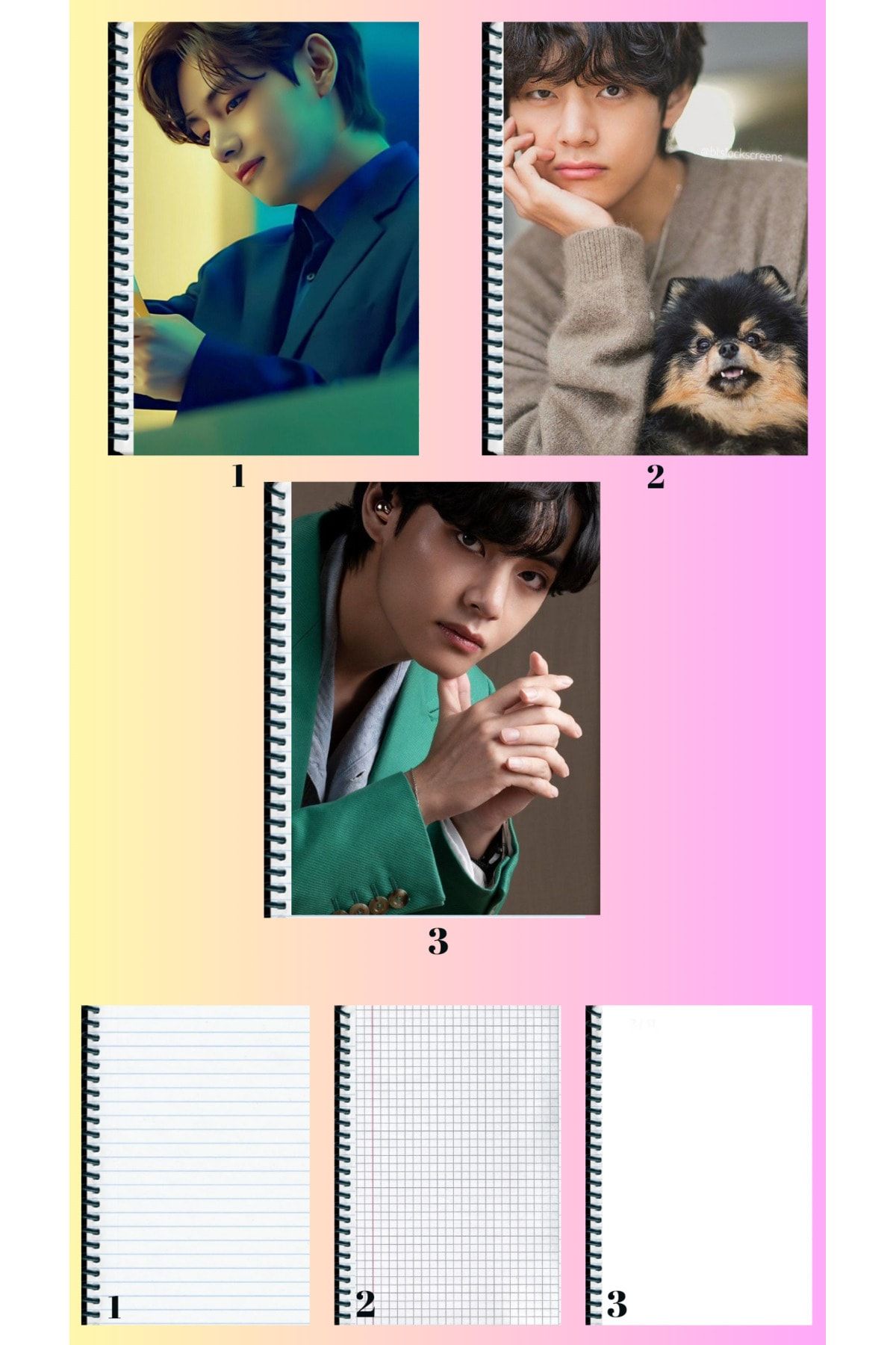 animeandyourworld-دفاتر V BTS 3 مقاس A4 مسطرة_محددة_غيرمبطنة 1